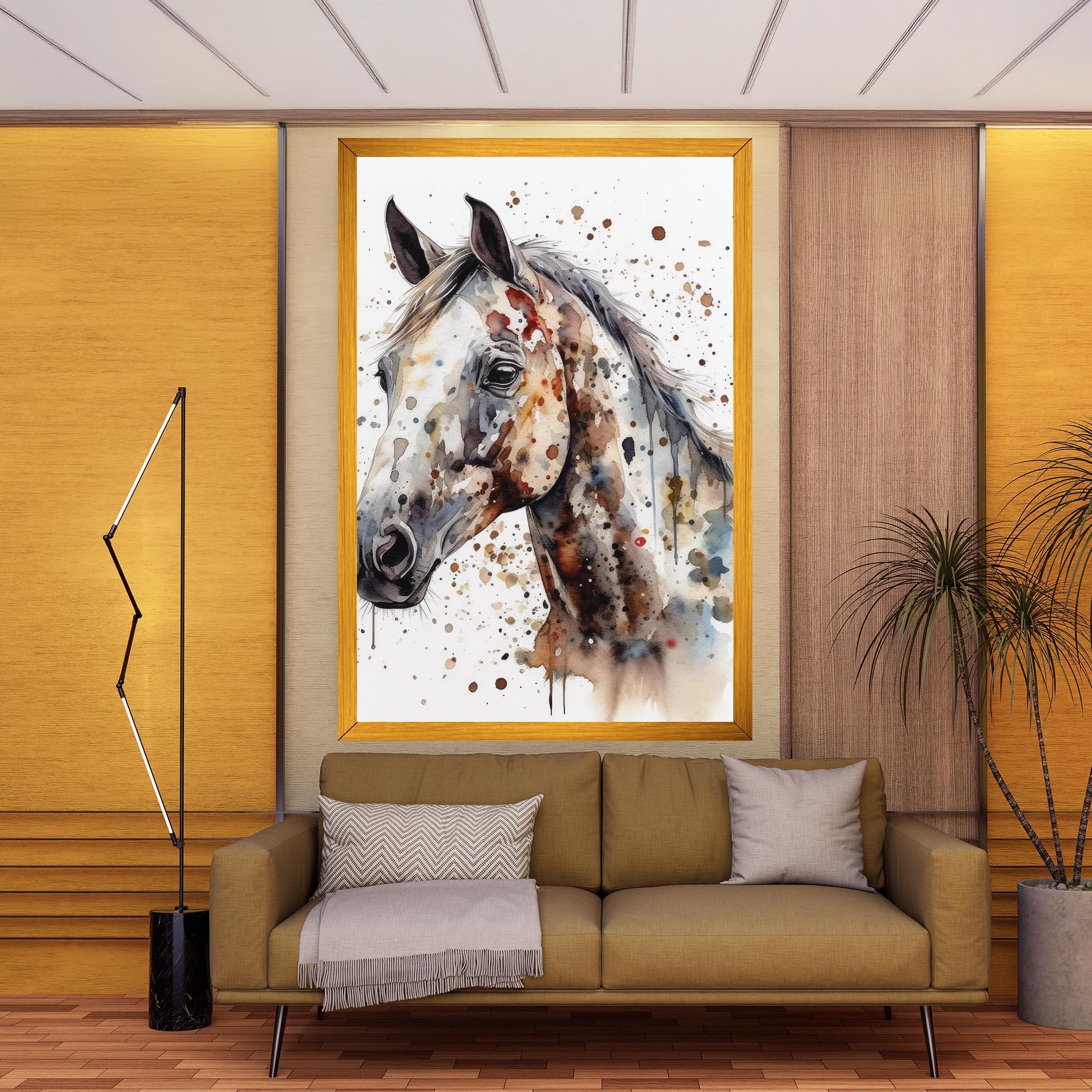 Tablou Canvas Watercolor Horse mockup 9
