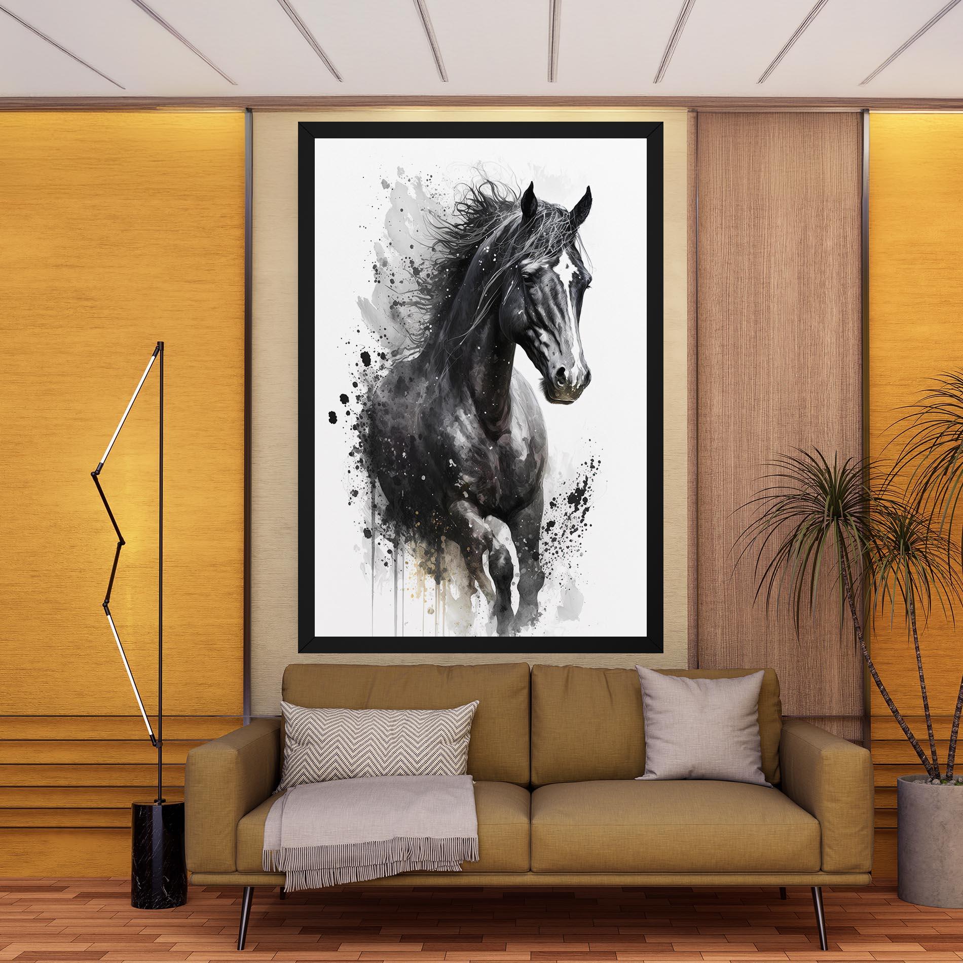 Tablou Canvas Black Horse mockup 9
