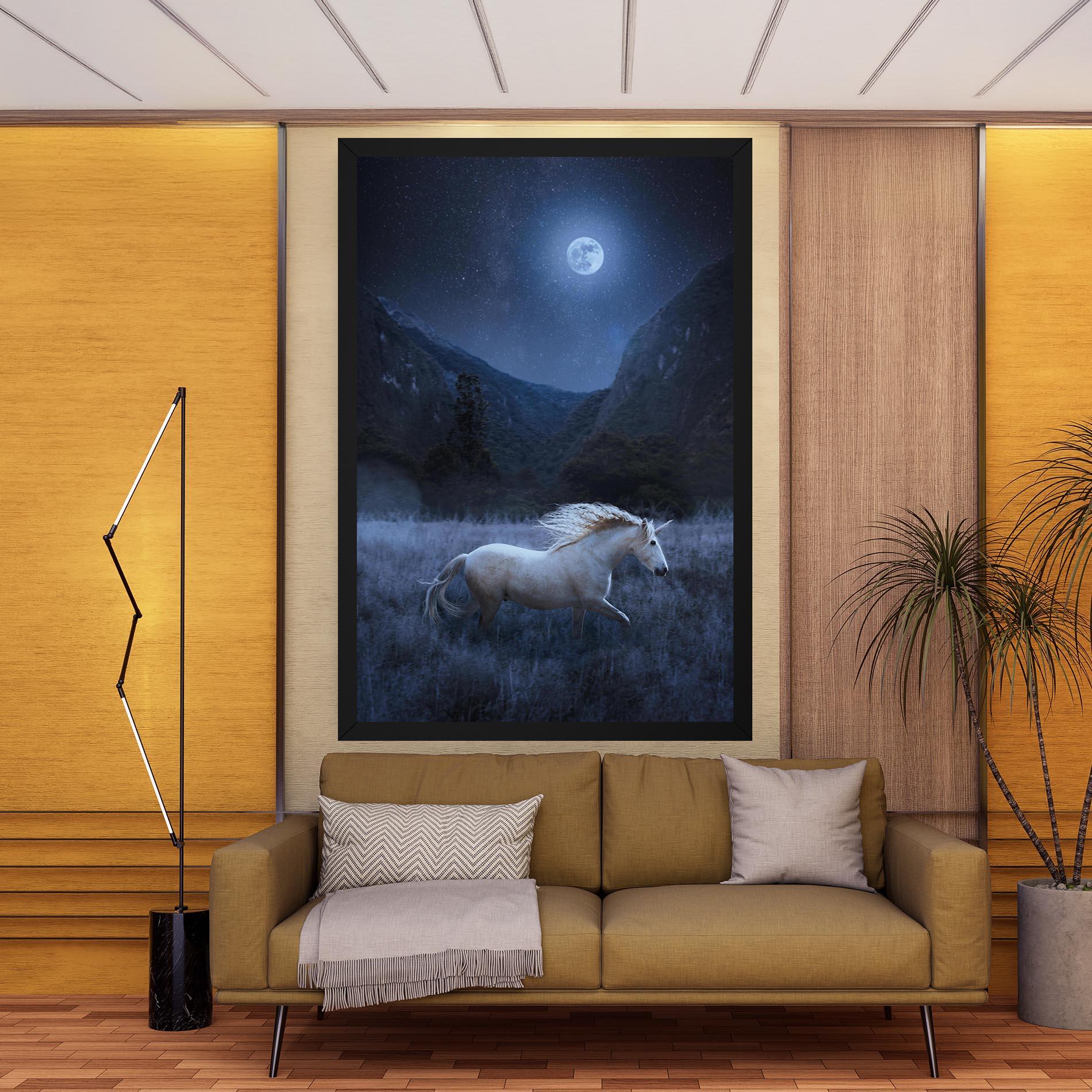 Tablou Canvas Blue Moon Unicorn mockup 9