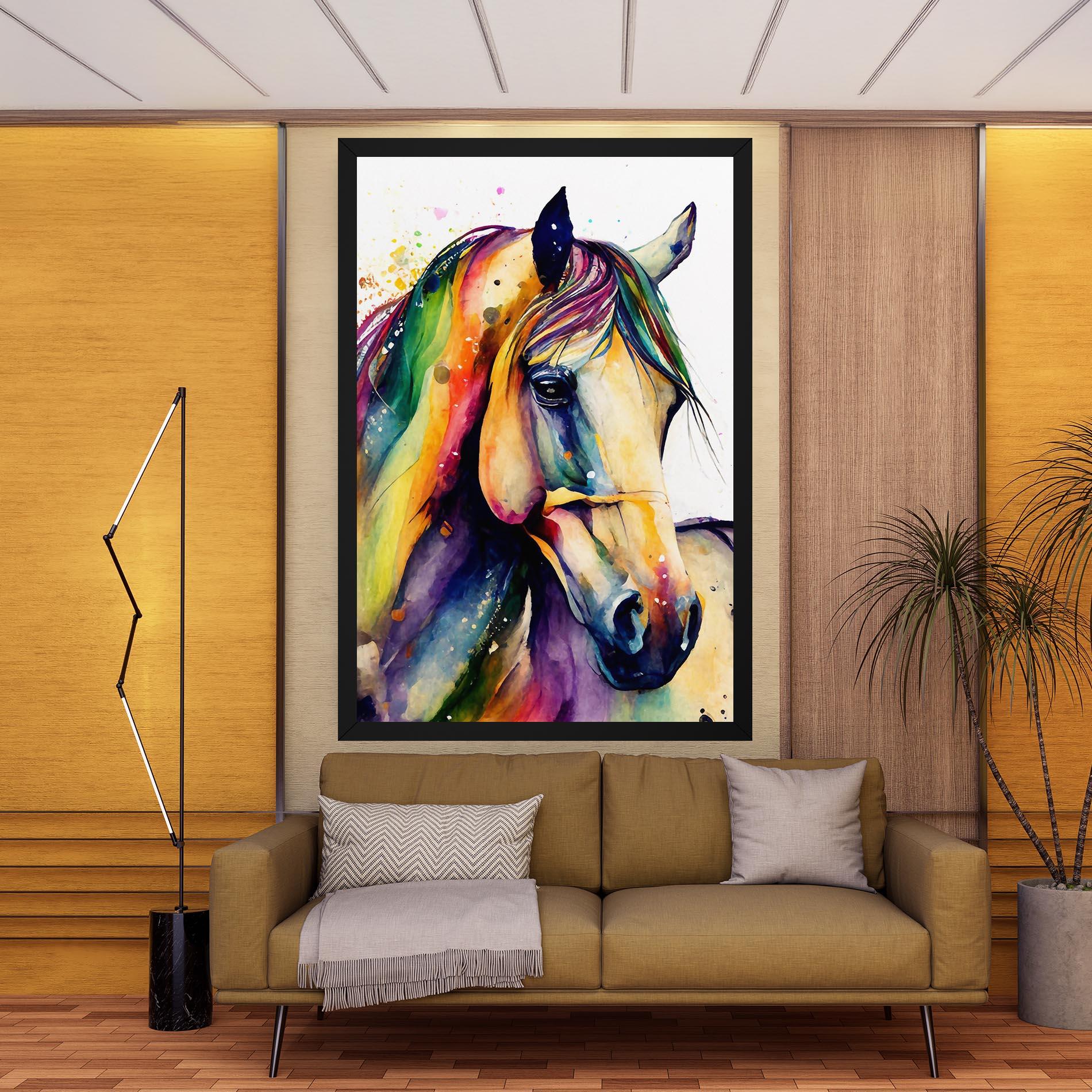 Tablou Canvas Colorful Horse mockup 9