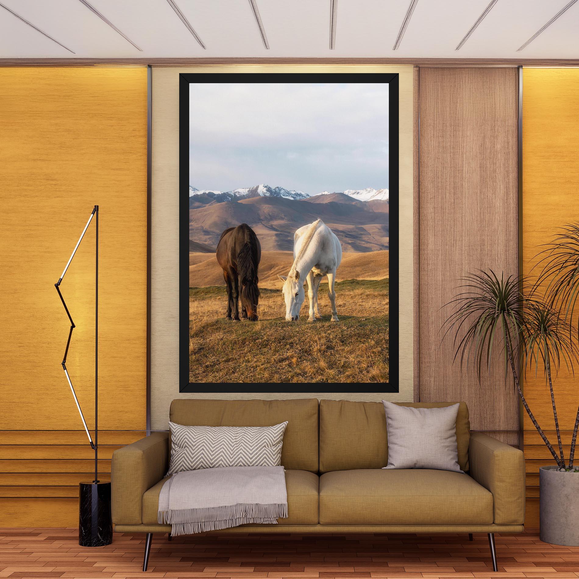 Tablou Canvas Mountain Horses mockup 9