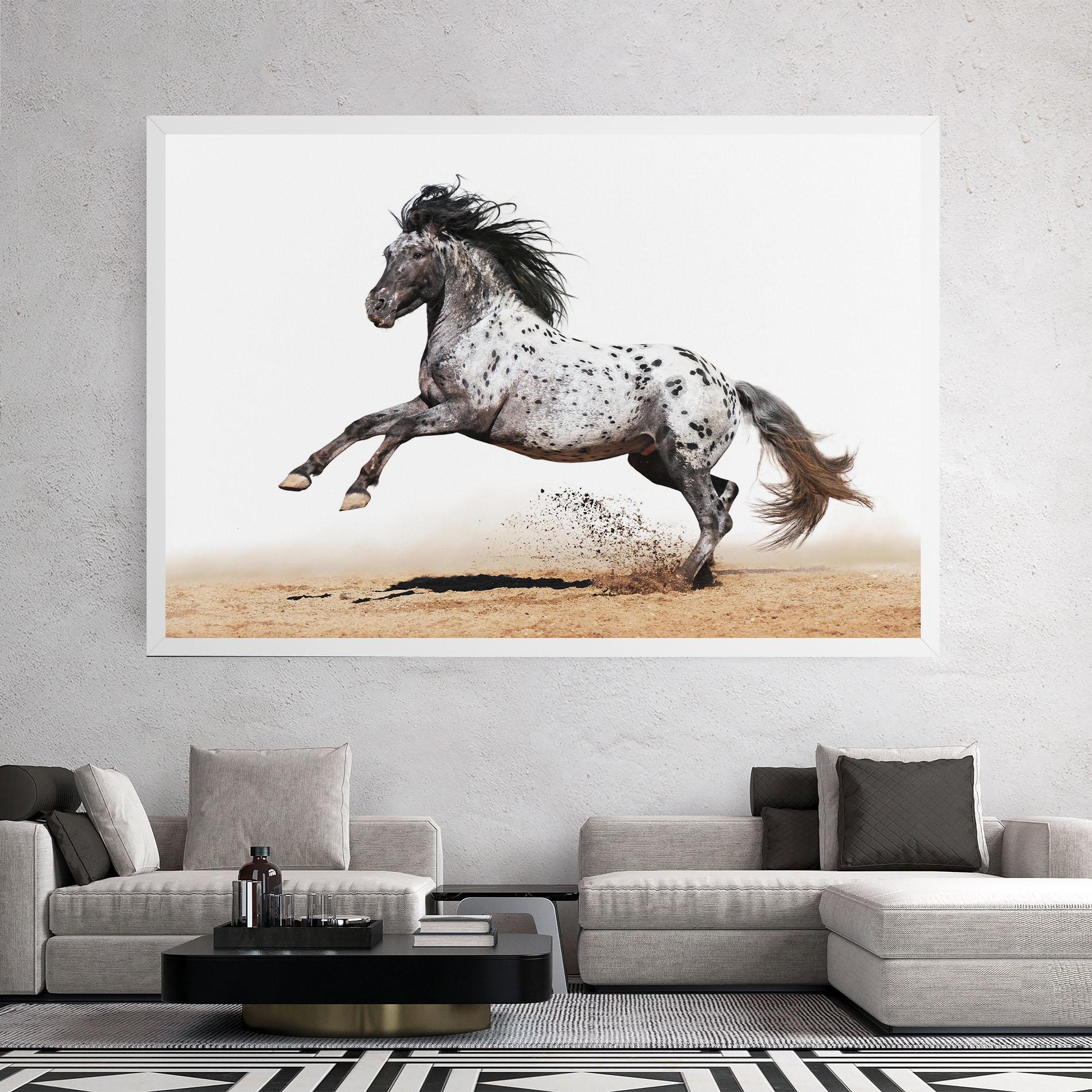 Tablou Canvas Appaloosa Horse Running mockup 2