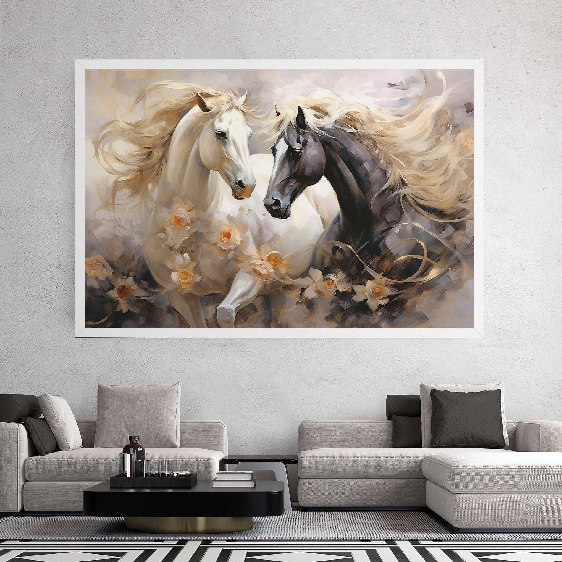 Black And White Horses mockup 2
