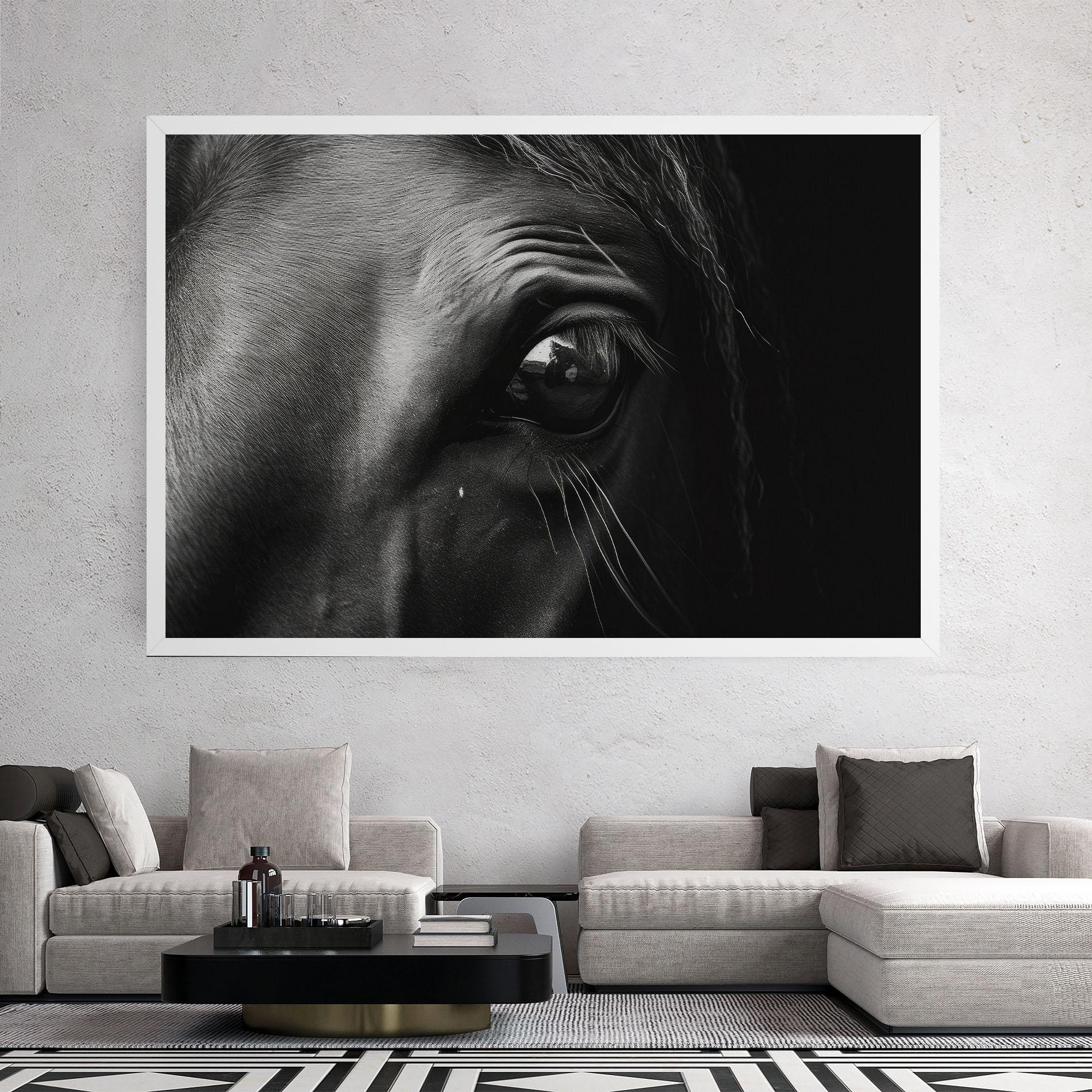 Tablou Canvas Black Horse Eye mockup 2