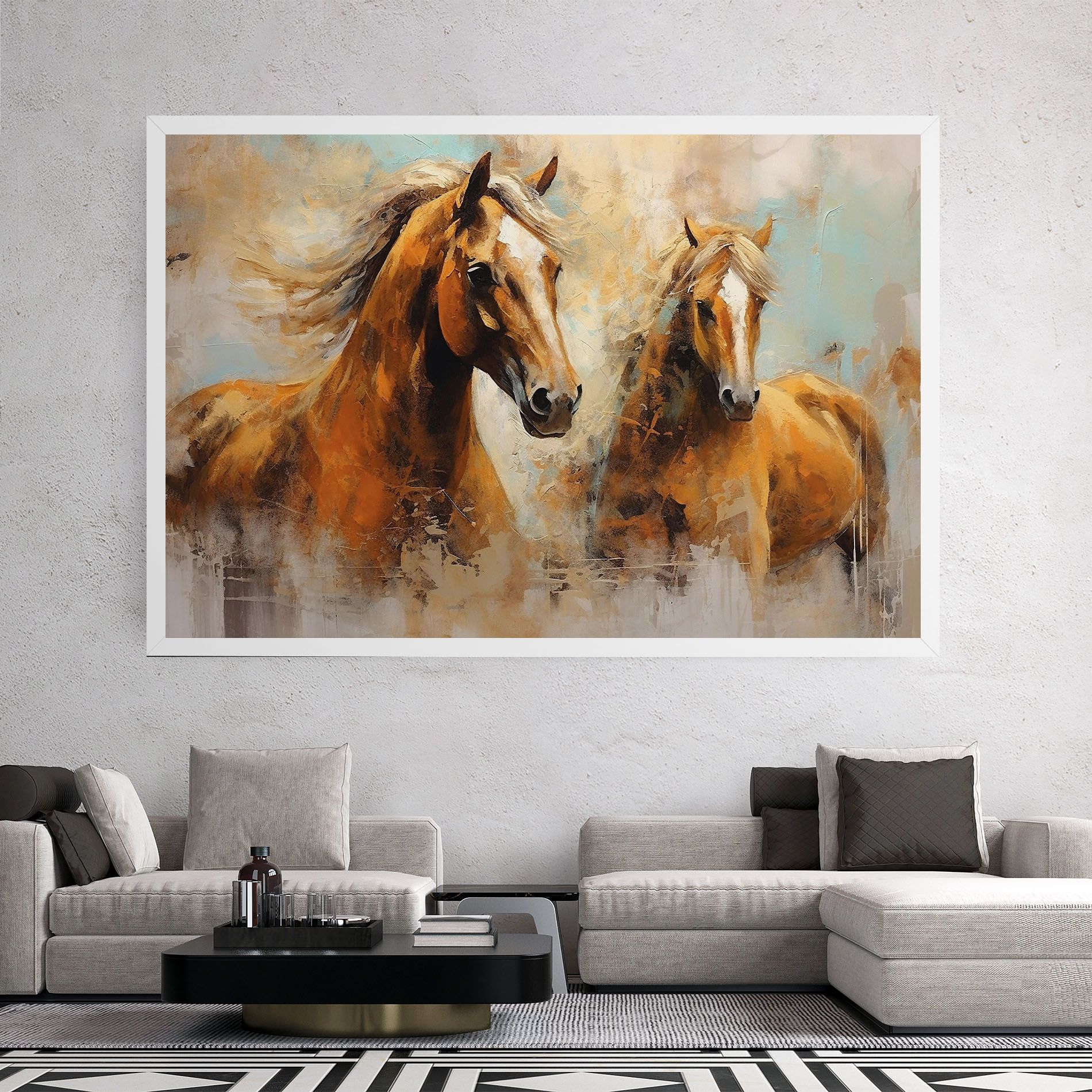 Brown Horses Staying mockup 2