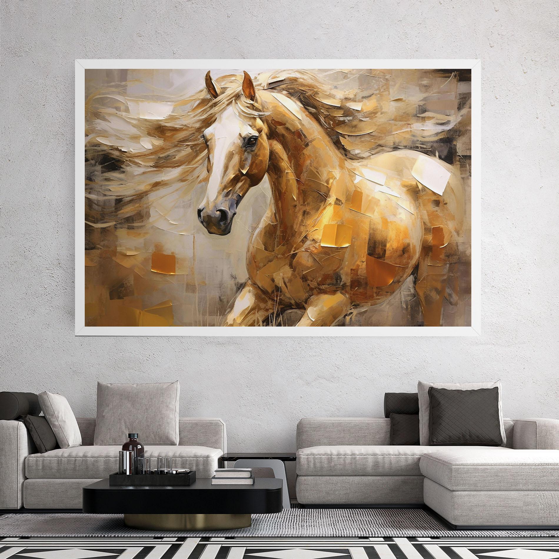 Tablou Canvas Light Brown Horse mockup 2