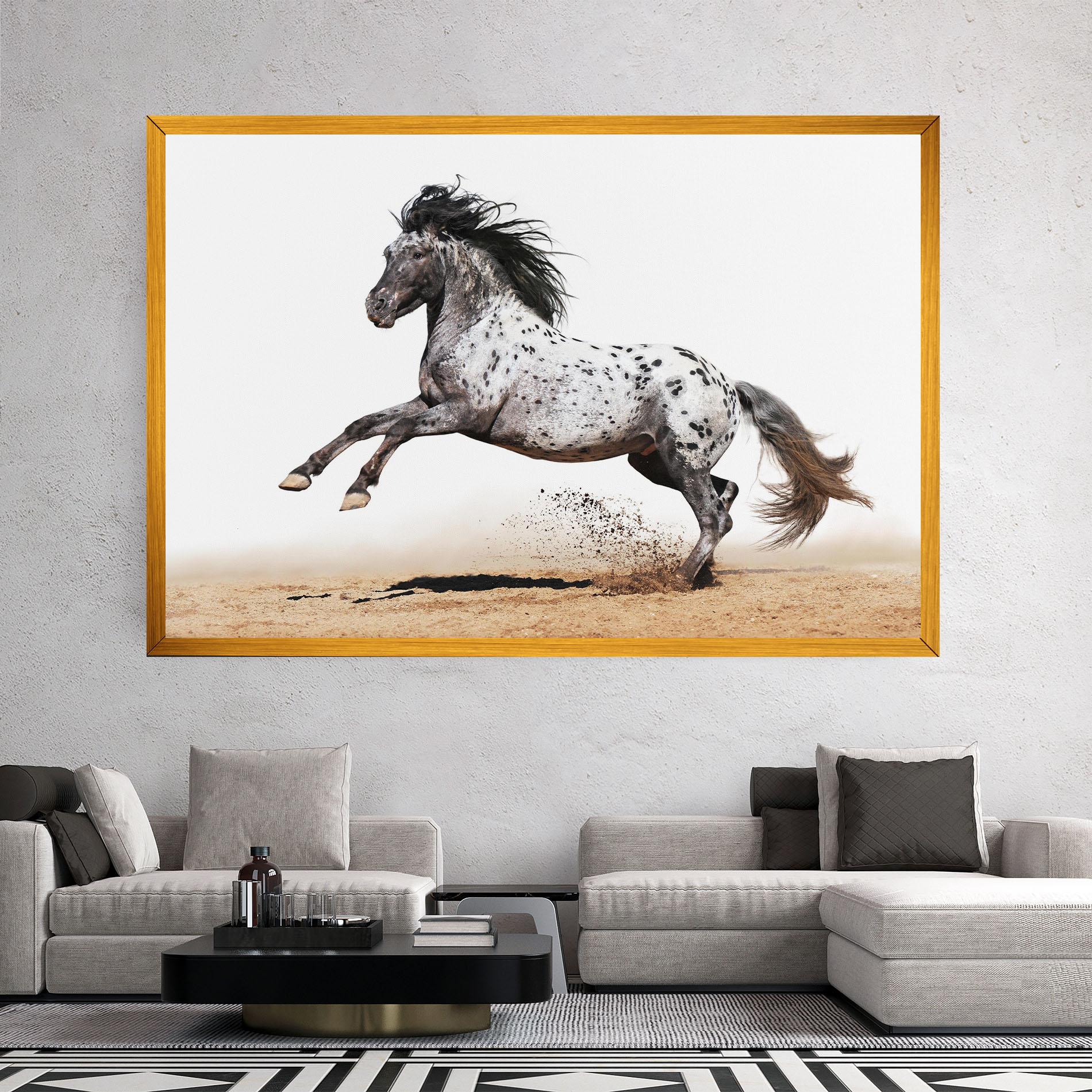 Tablou Canvas Appaloosa Horse Running mockup 2
