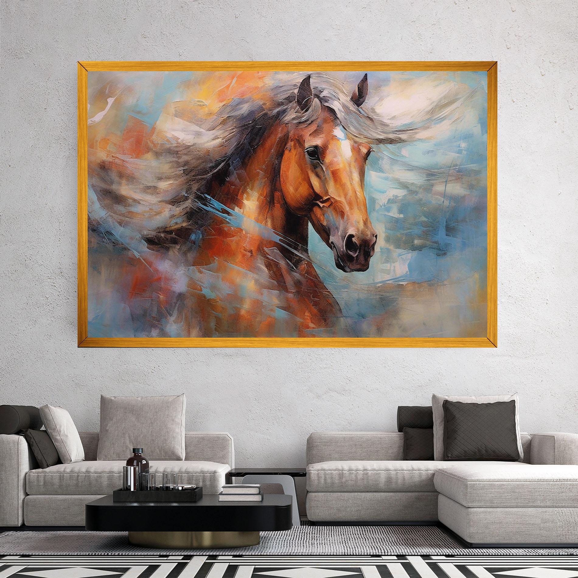 Tablou Canvas Beautiful Brown Horse mockup 2