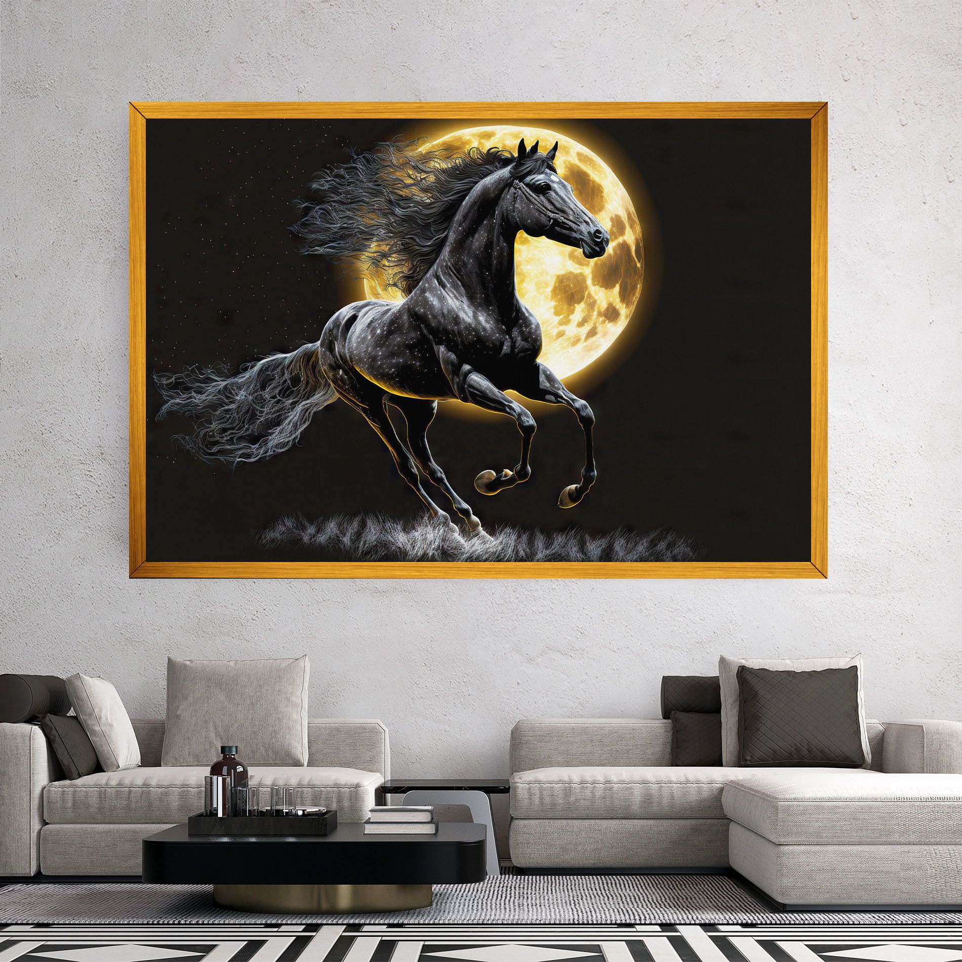 Gold Moon Horse mockup 2