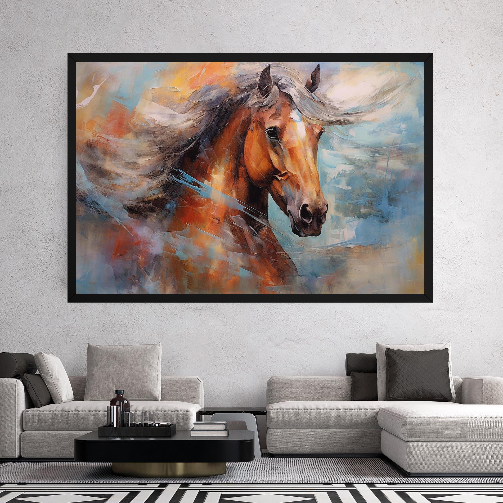 Tablou Canvas Beautiful Brown Horse mockup 2
