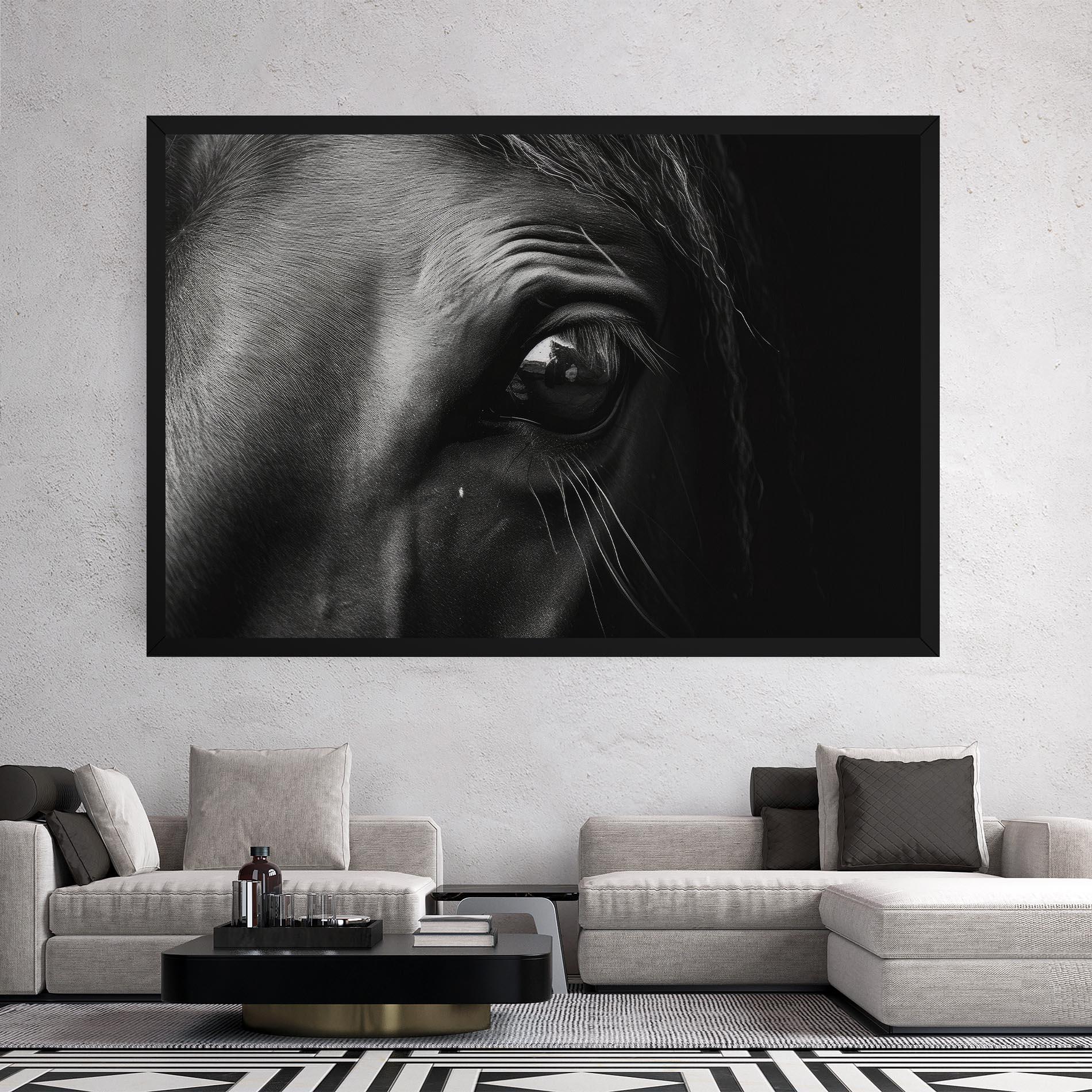 Tablou Canvas Black Horse Eye mockup 2
