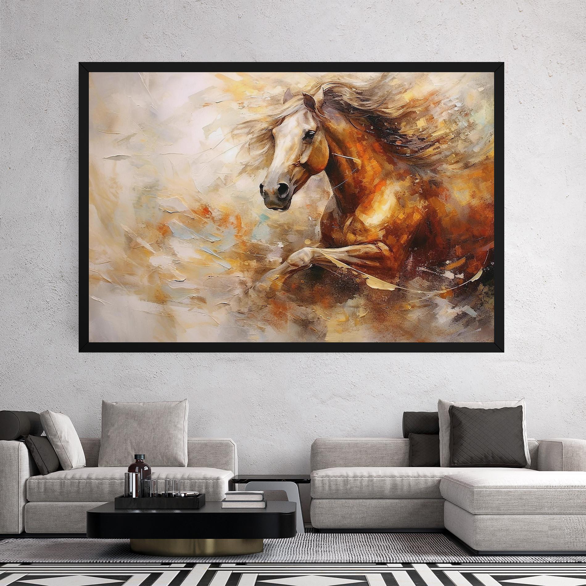 Tablou Canvas Brown Horse Running mockup 2