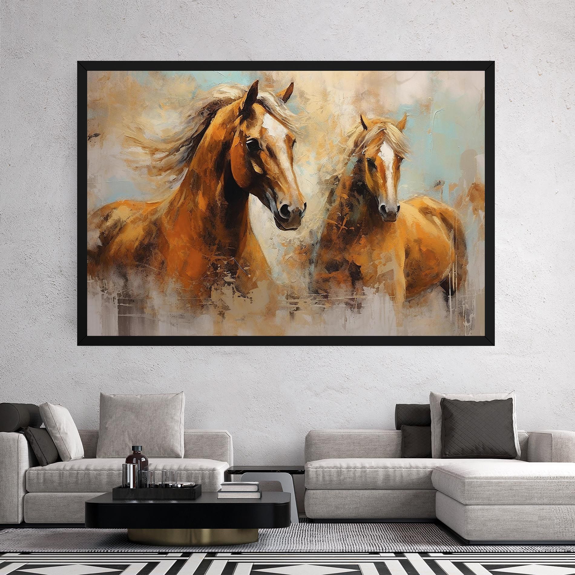 Brown Horses Staying mockup 2