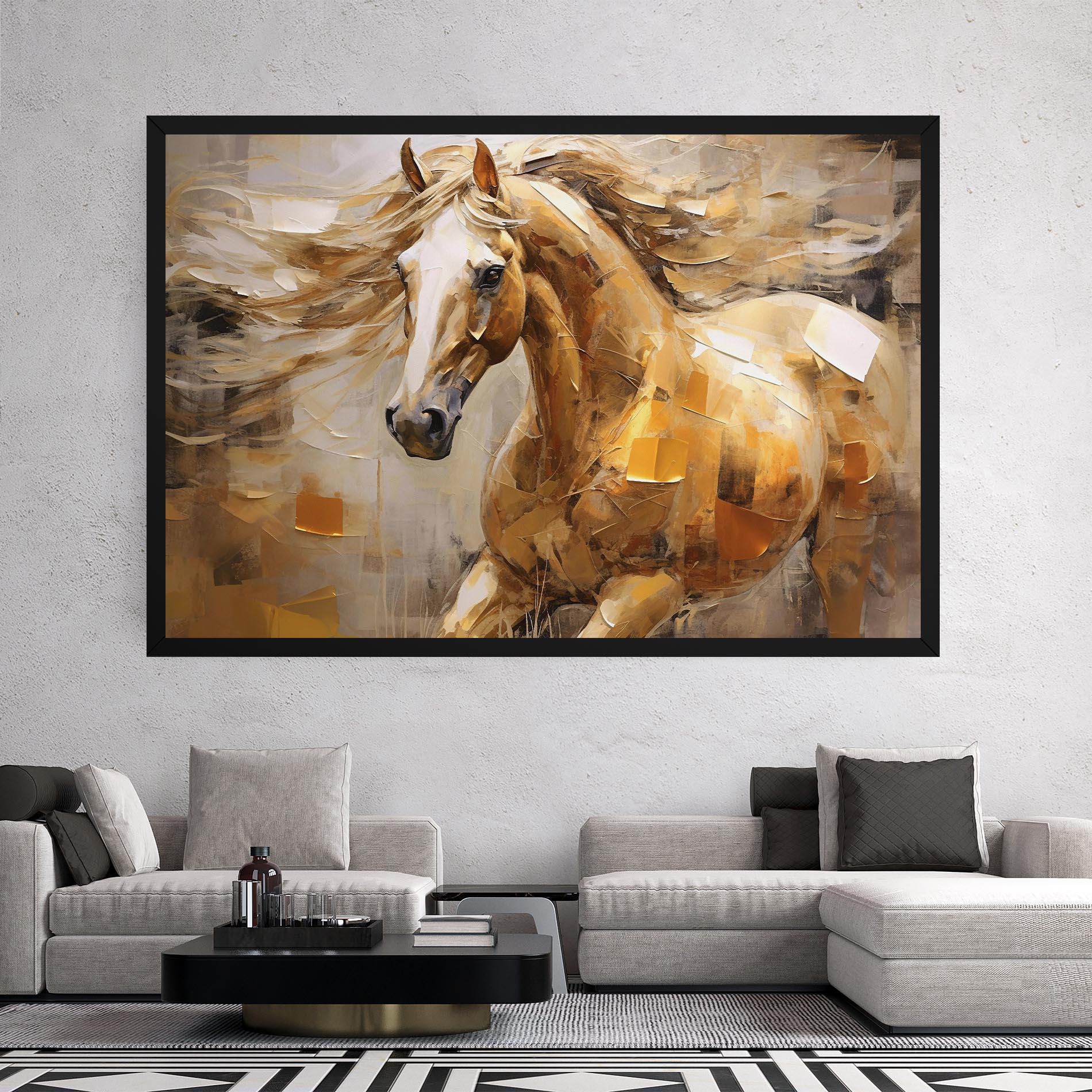 Tablou Canvas Light Brown Horse mockup 2