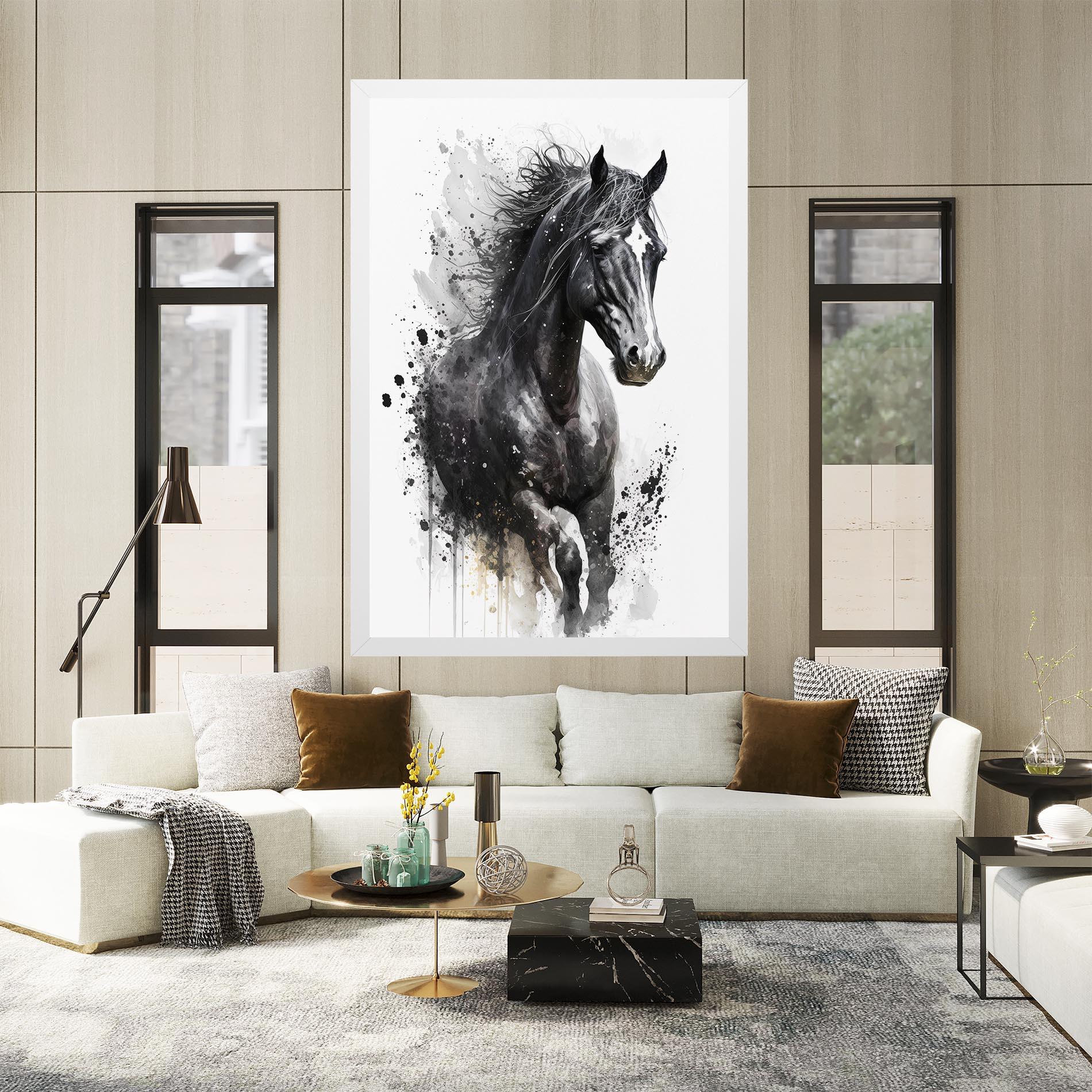 Tablou Canvas Black Horse mockup 2
