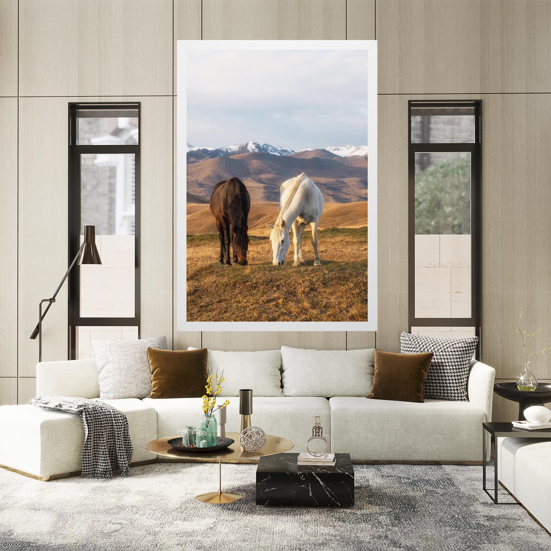 Tablou Canvas Mountain Horses mockup 2