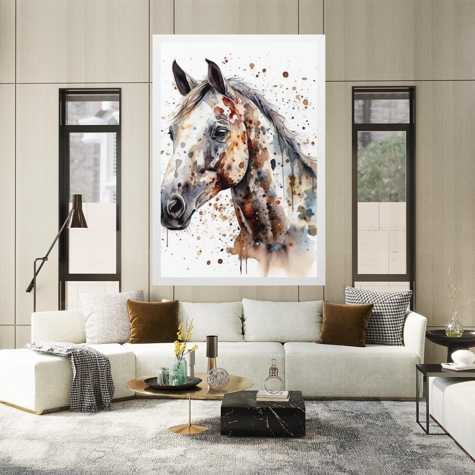 Tablou Canvas Watercolor Horse mockup 2