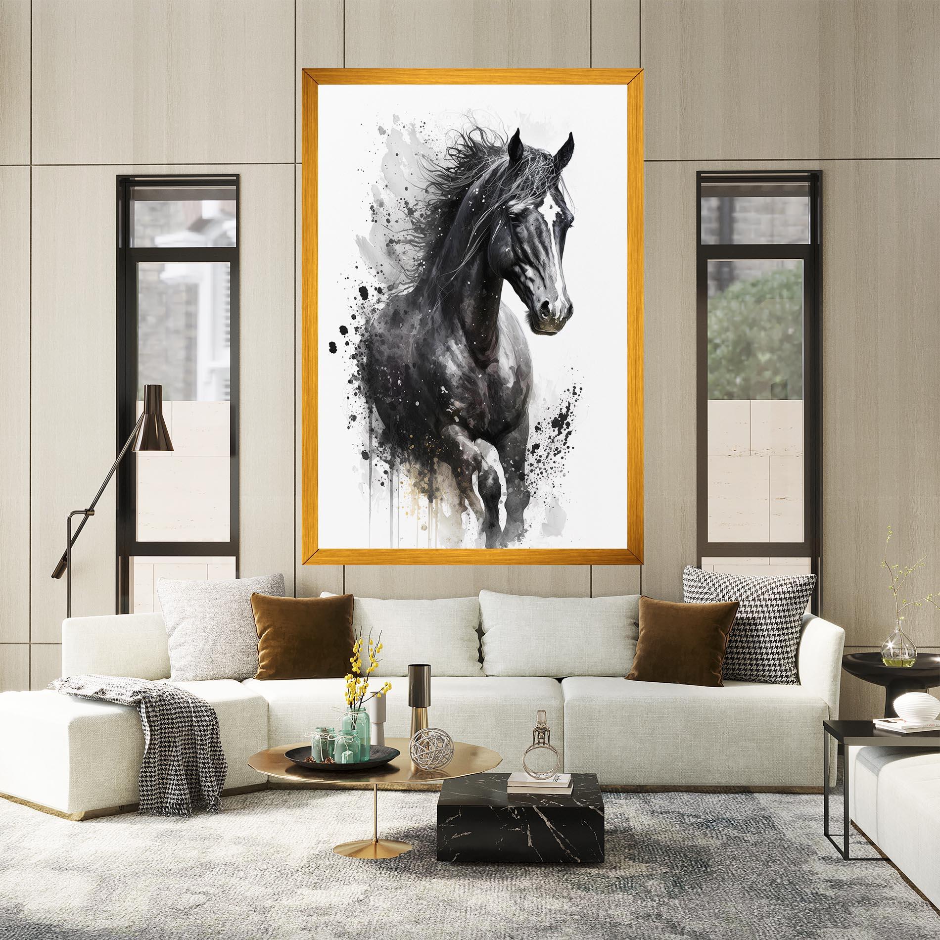 Tablou Canvas Black Horse mockup 2