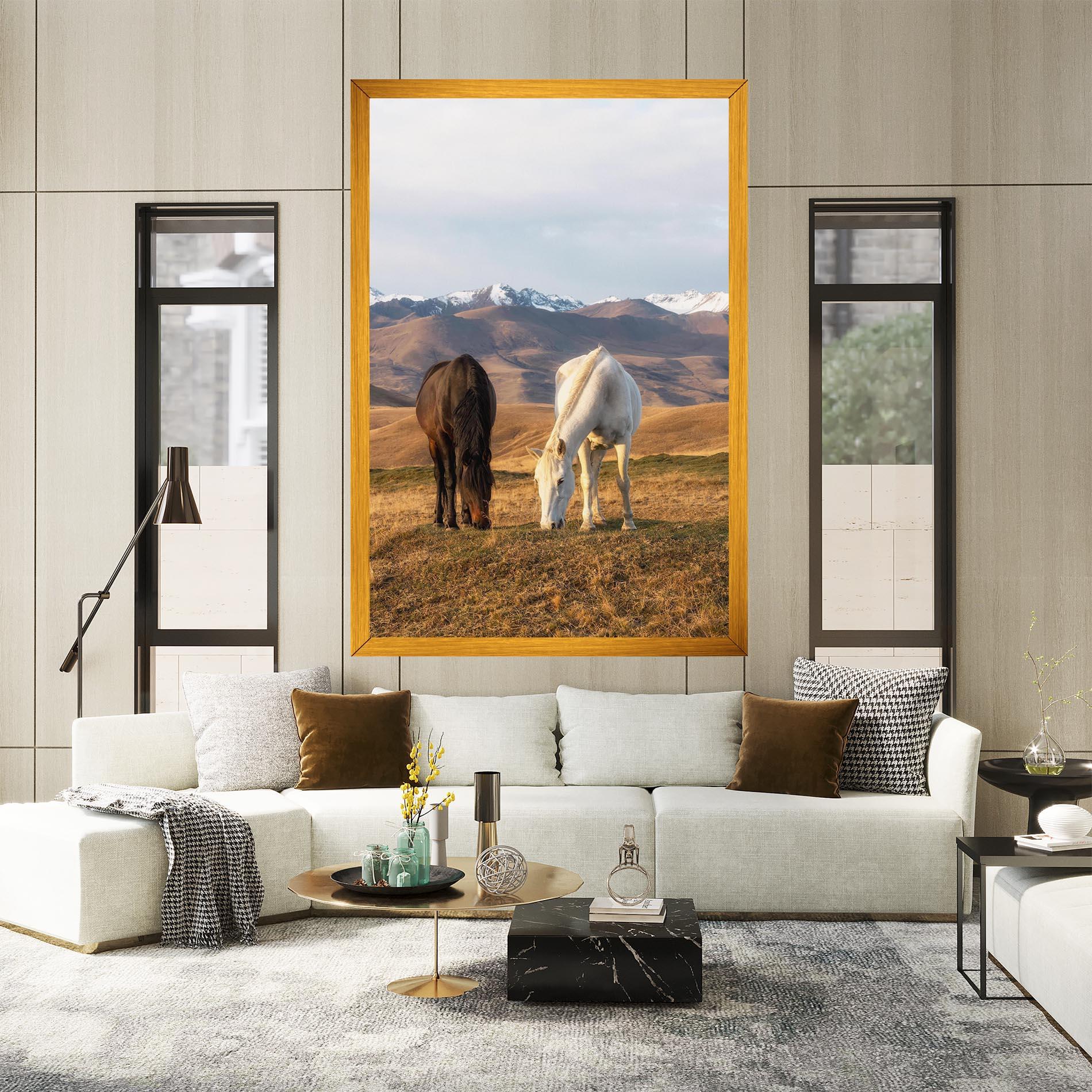 Tablou Canvas Mountain Horses mockup 2