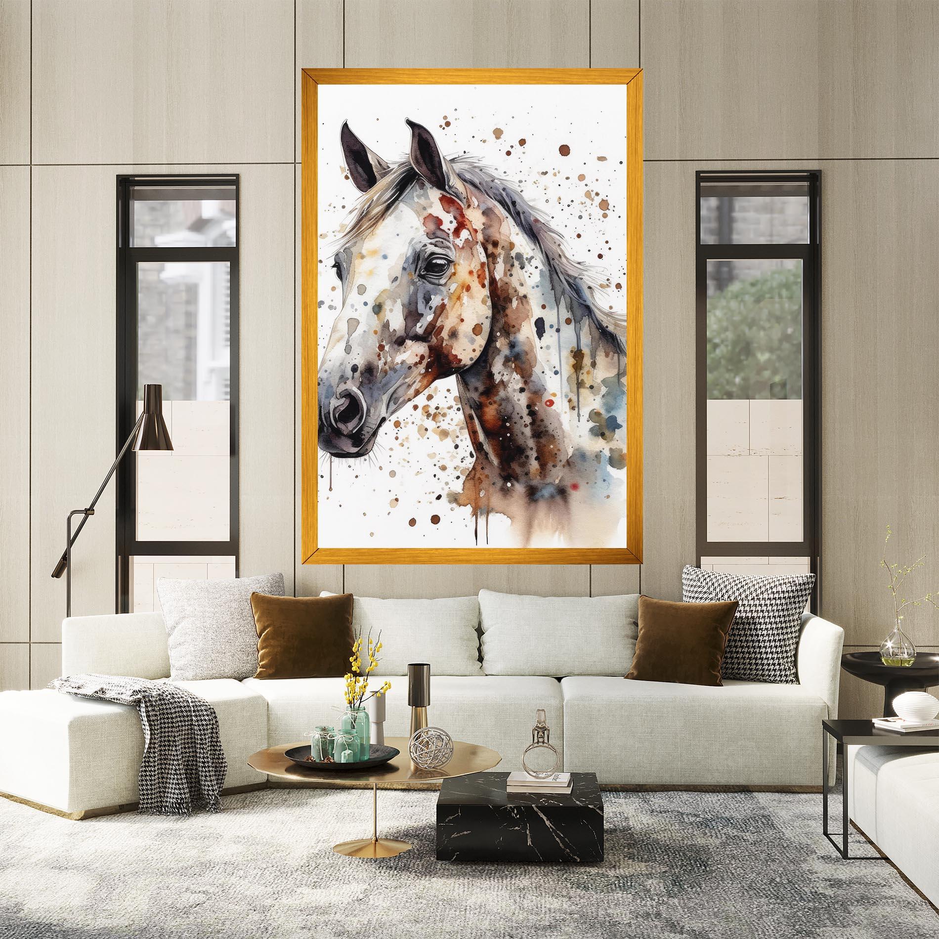 Tablou Canvas Watercolor Horse mockup 2