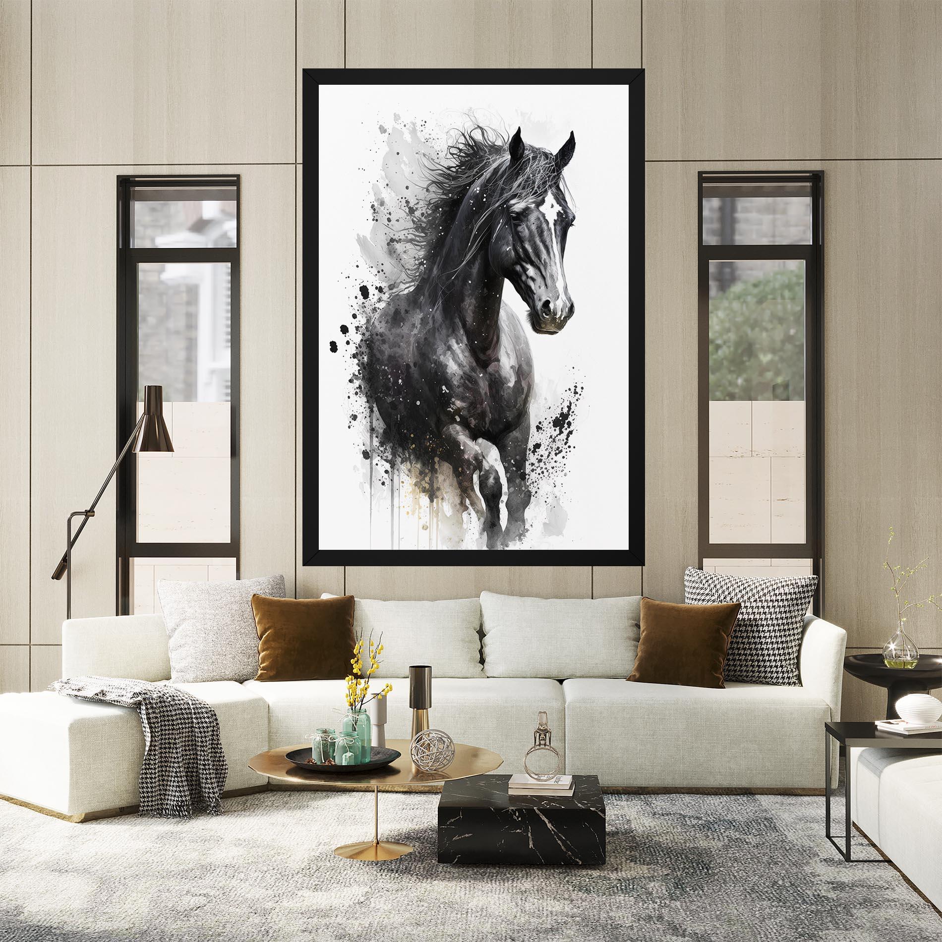 Tablou Canvas Black Horse mockup 2