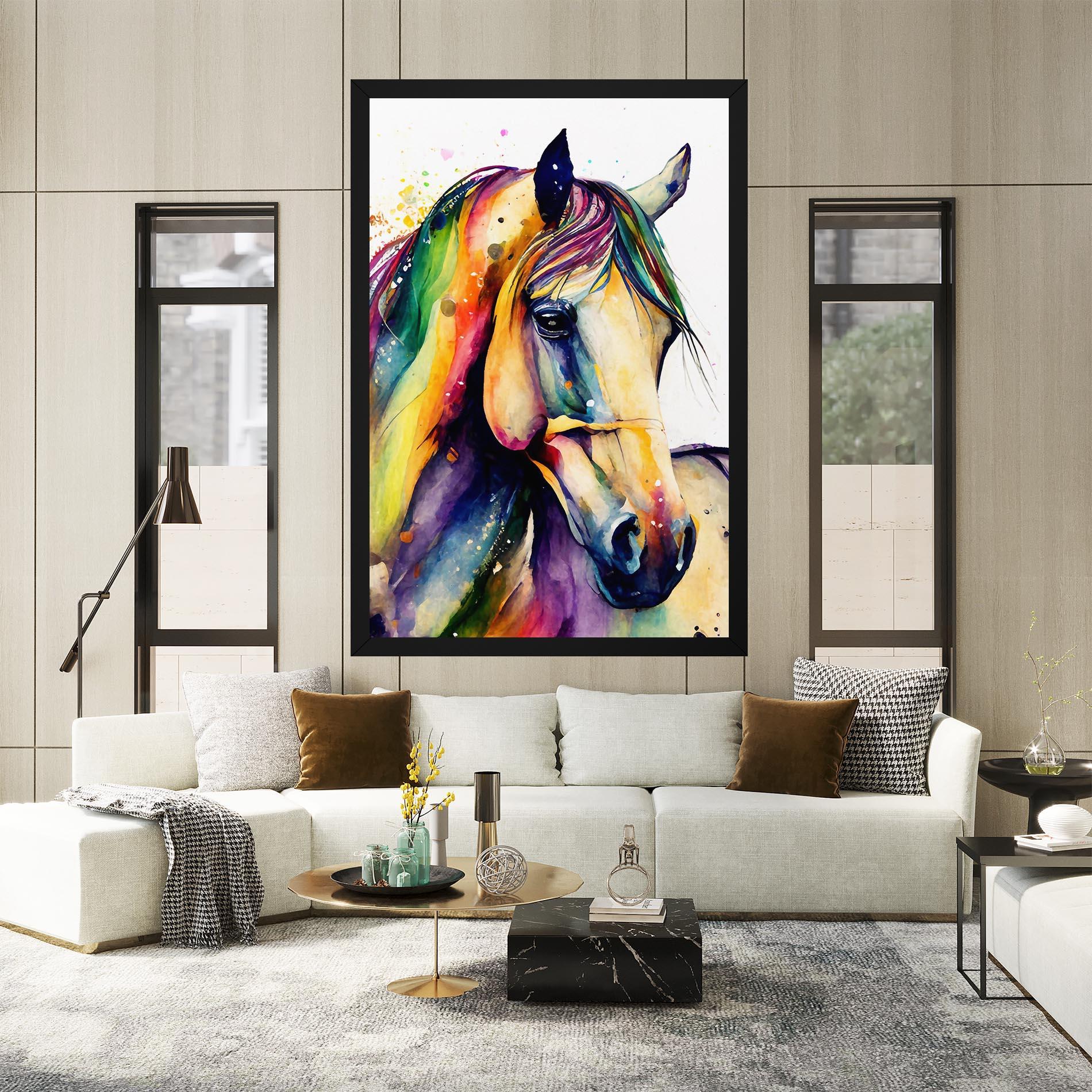Tablou Canvas Colorful Horse mockup 2