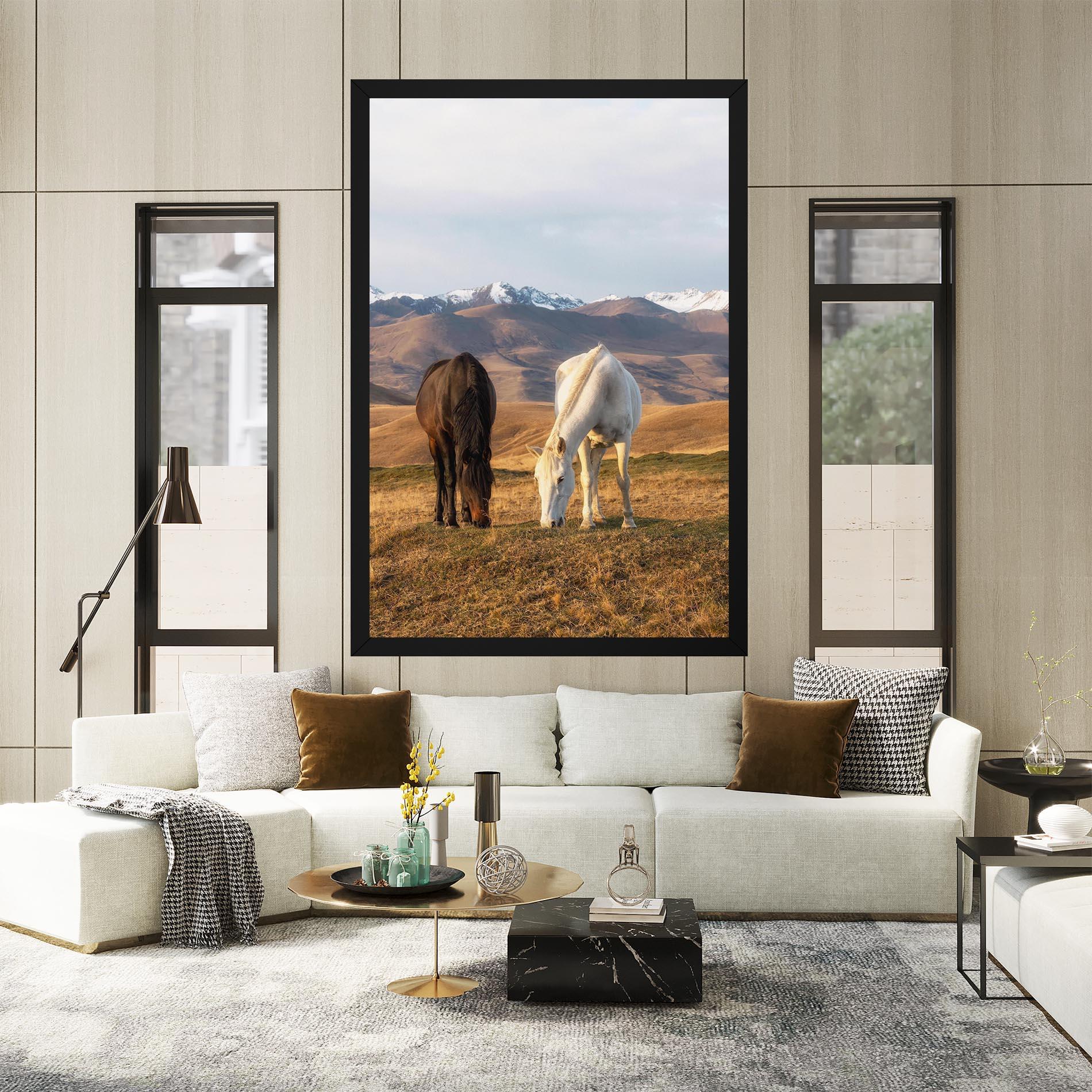 Tablou Canvas Mountain Horses mockup 2
