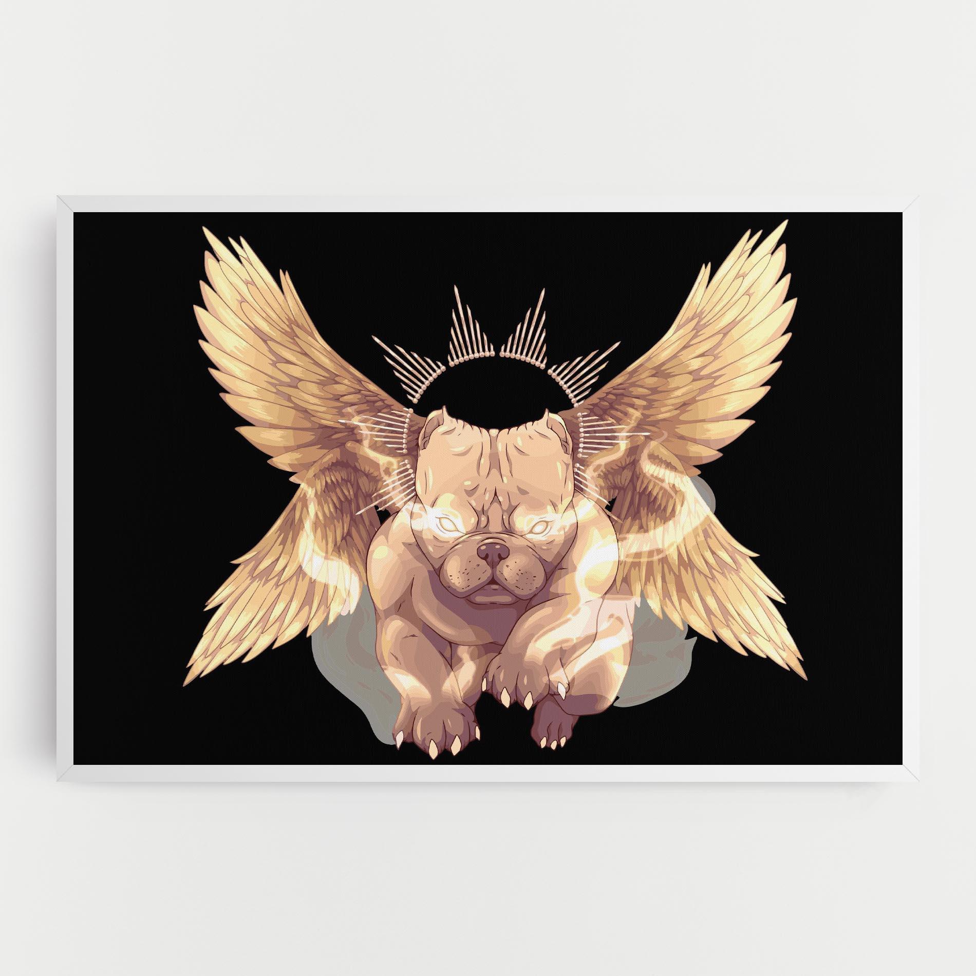 Tablou Canvas Angel Dog mockup 0