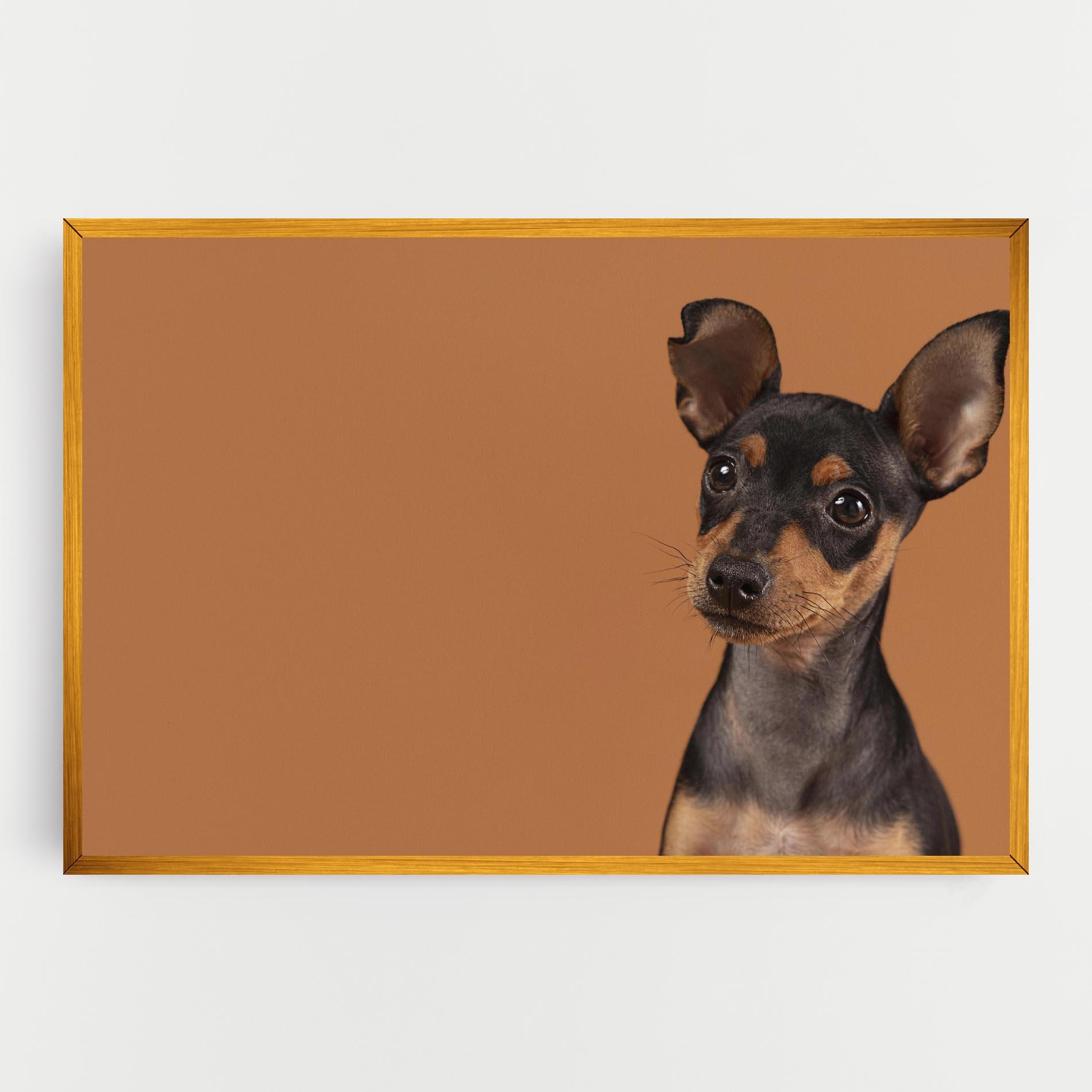 Tablou Canvas Cute Dog Portrait mockup 0