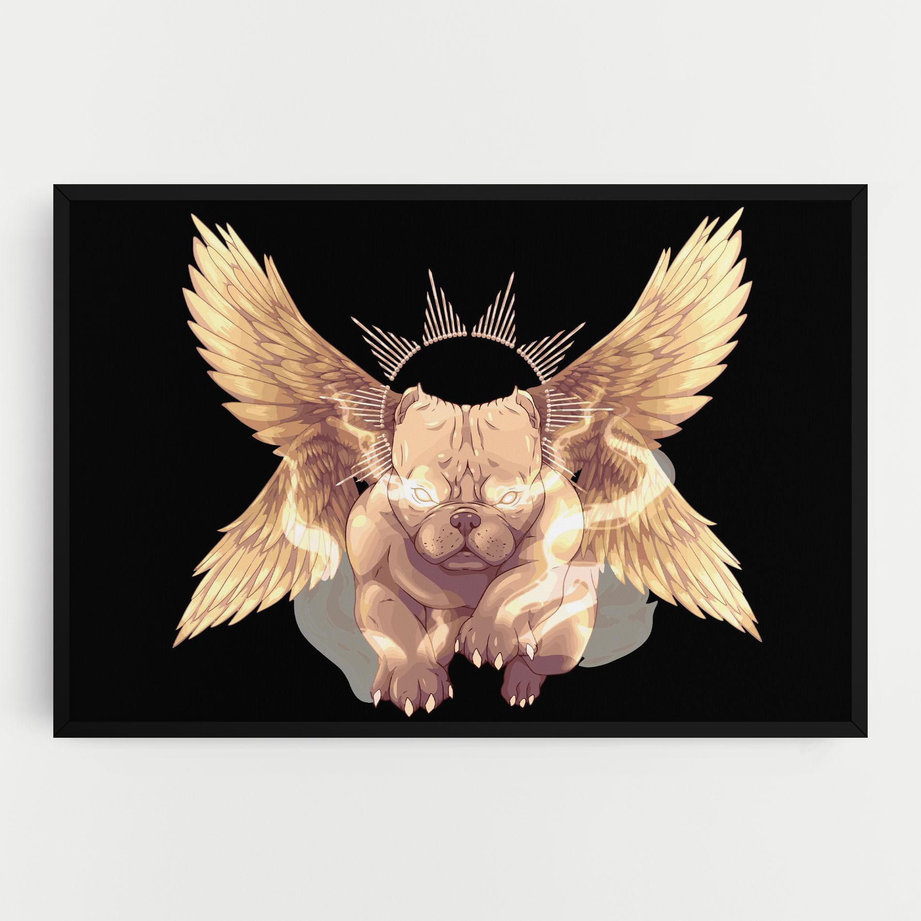 Tablou Canvas Angel Dog mockup 0