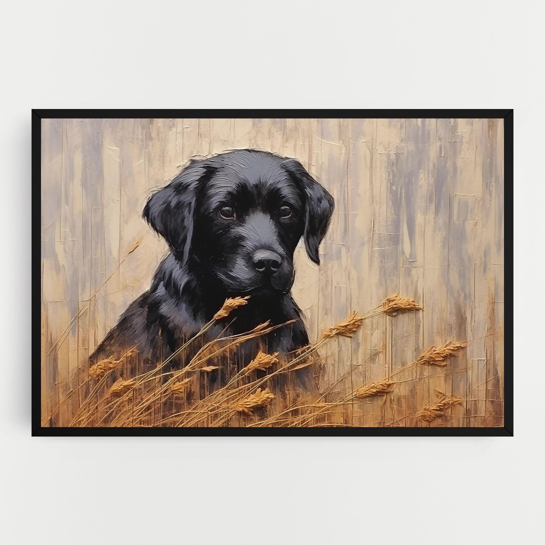 Tablou Canvas Black Dog Art mockup 0