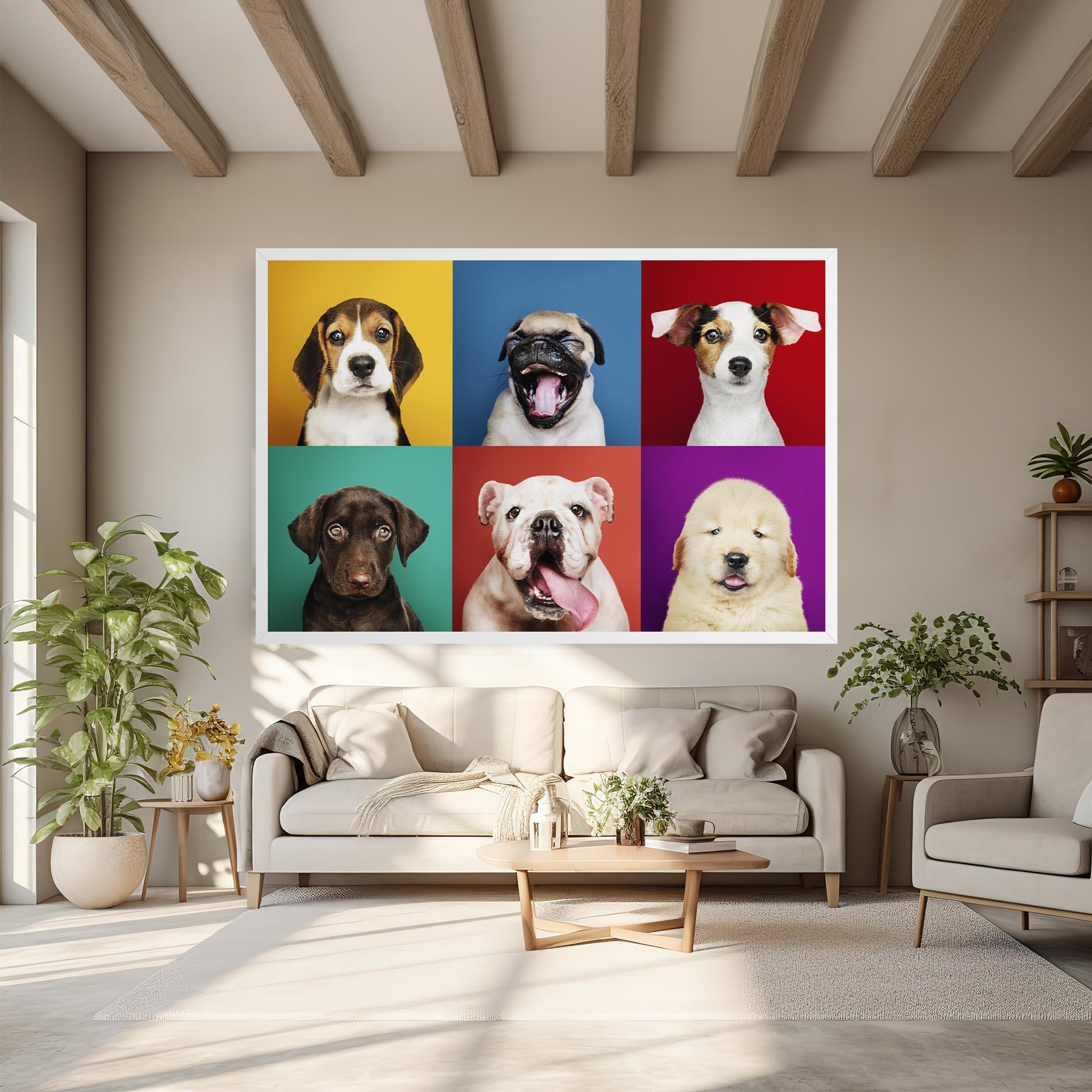 Tablou Canvas Adorable Puppies Mix mockup 6