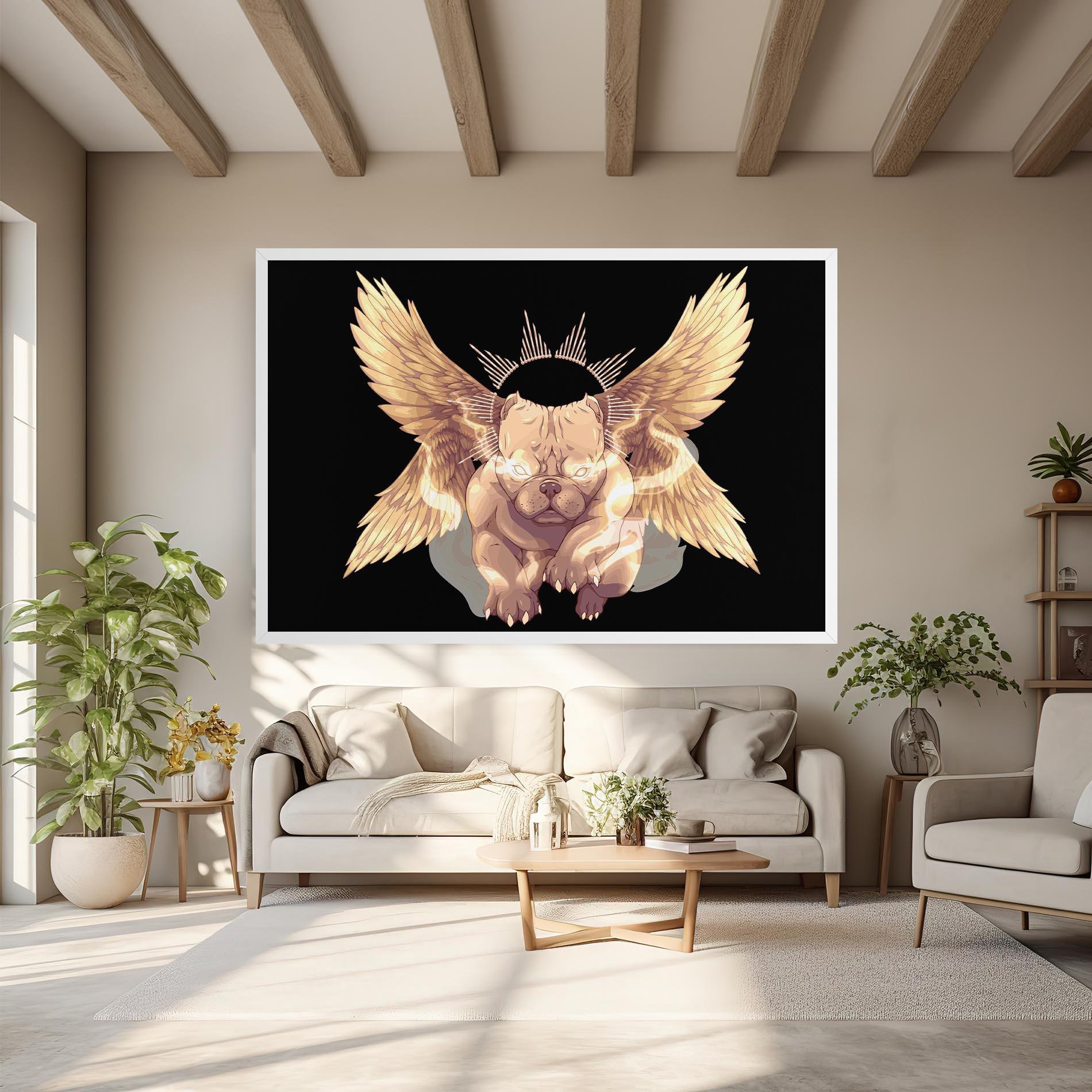 Tablou Canvas Angel Dog mockup 6