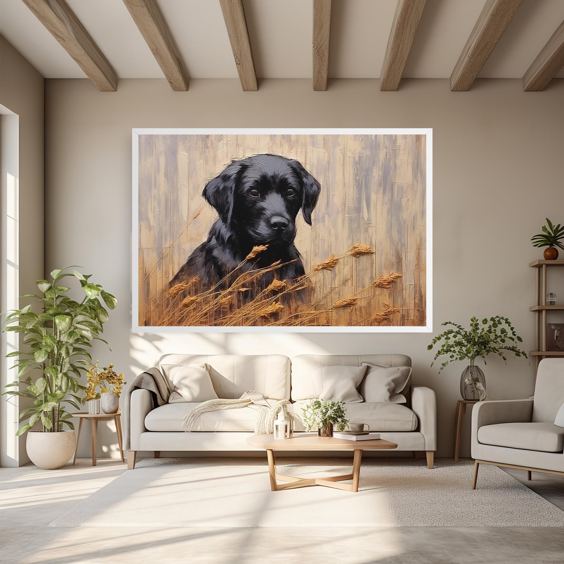 Tablou Canvas Black Dog Art mockup 6