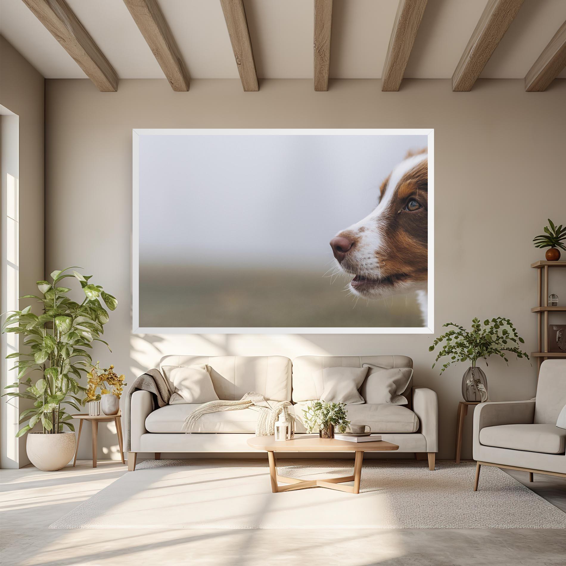 Tablou Canvas Brown White Dog mockup 6