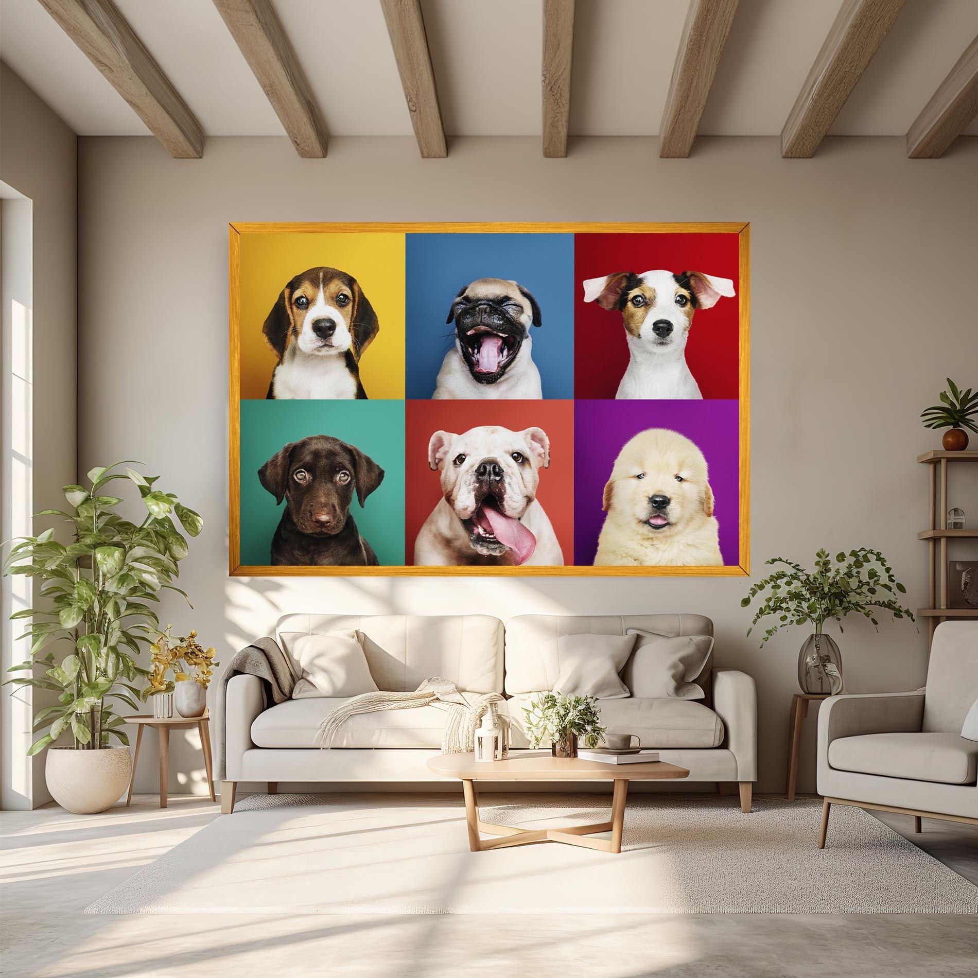 Tablou Canvas Adorable Puppies Mix mockup 6