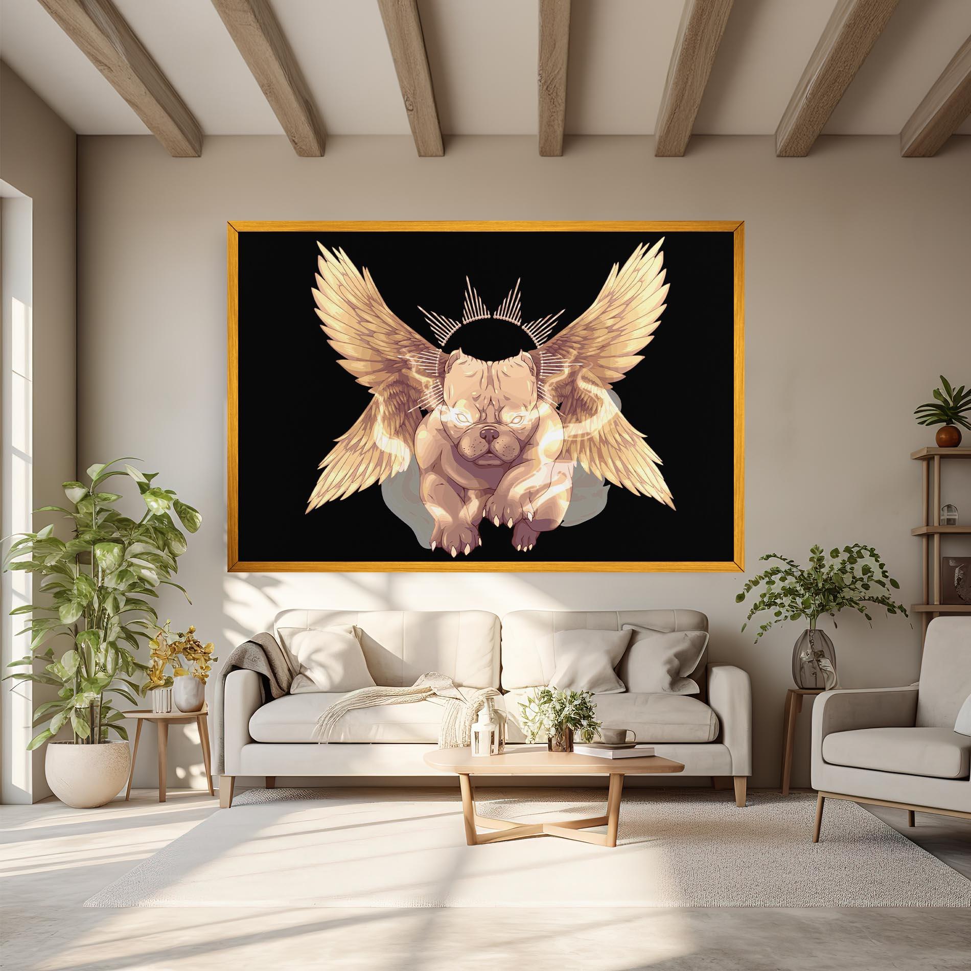 Tablou Canvas Angel Dog mockup 6
