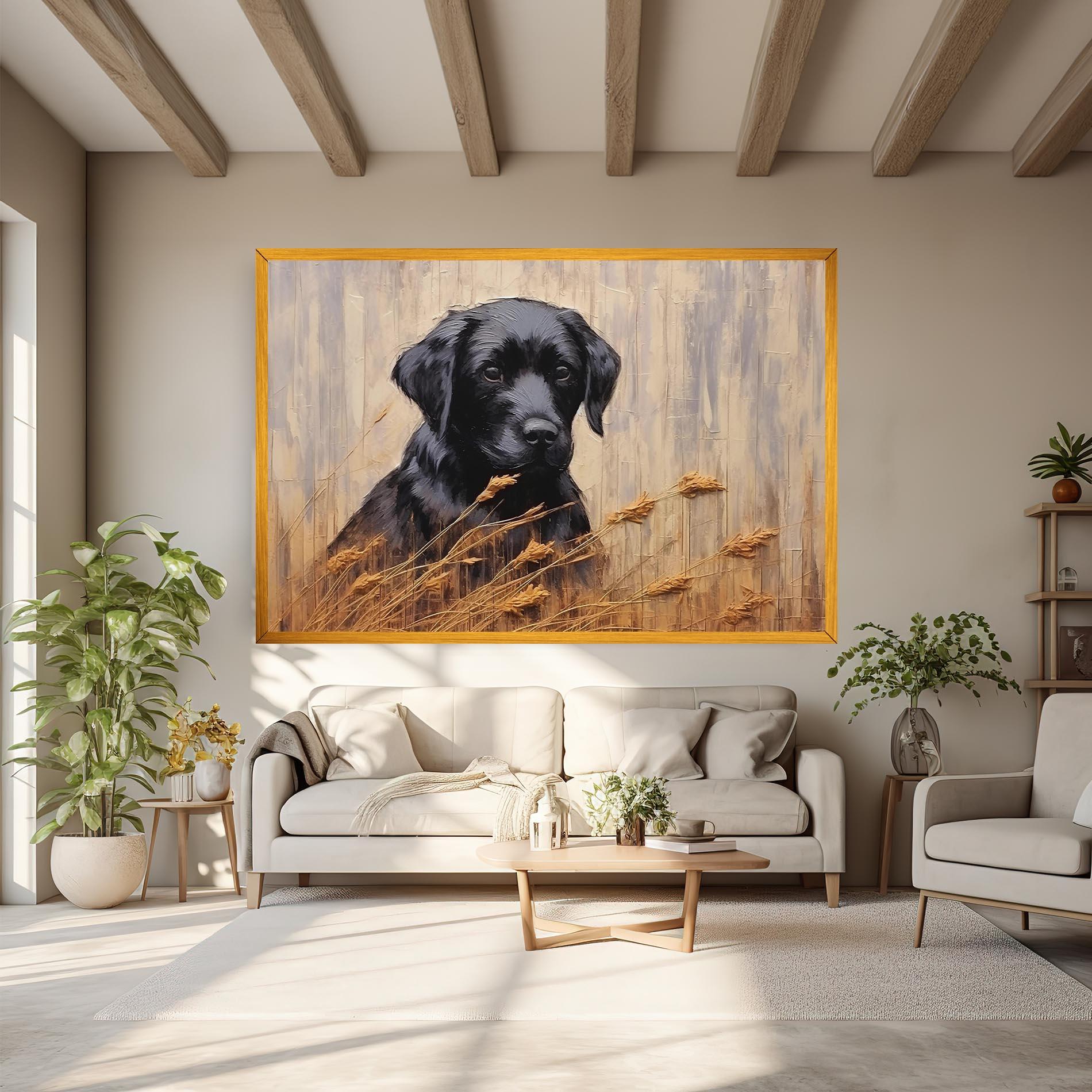 Tablou Canvas Black Dog Art mockup 6