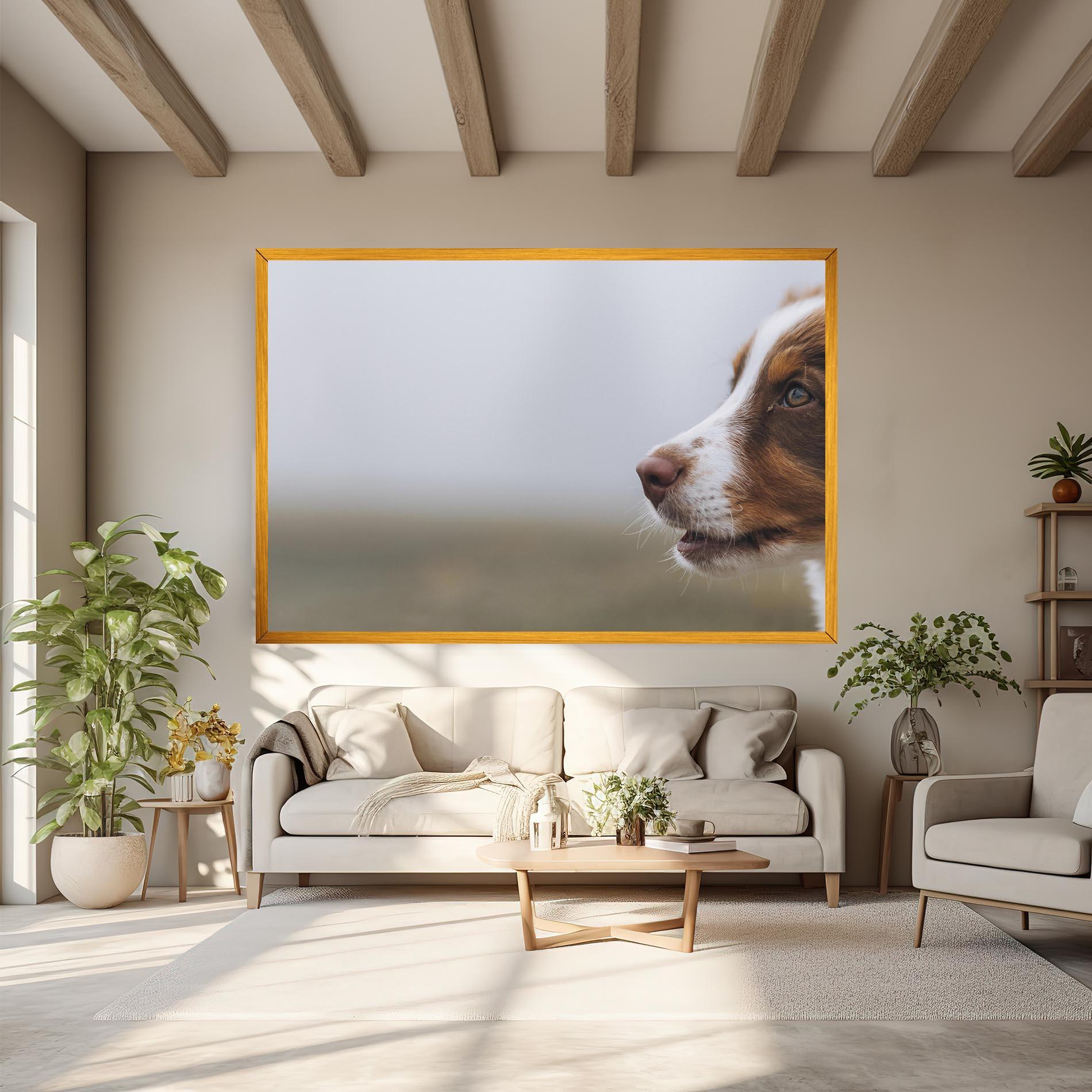 Tablou Canvas Brown White Dog mockup 6