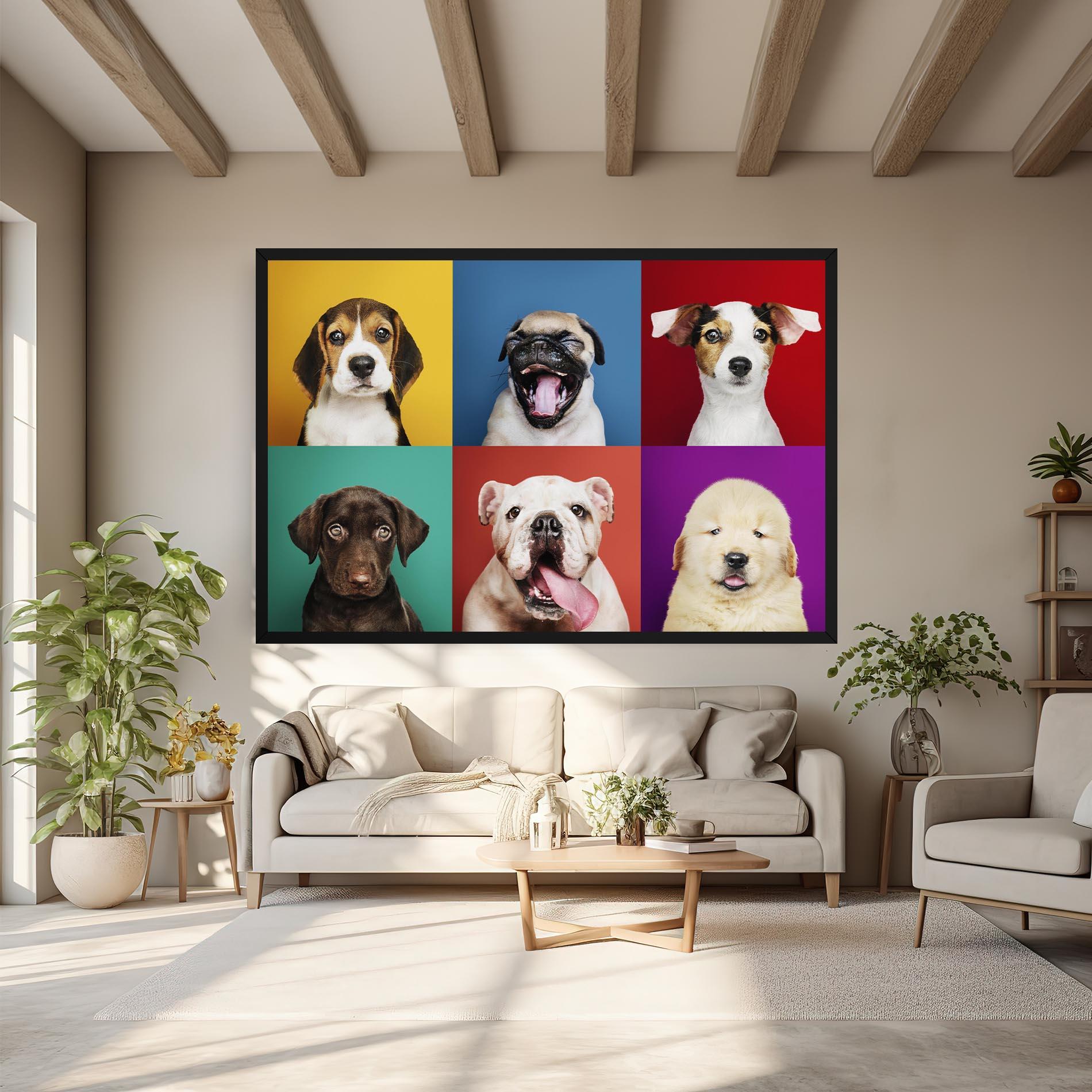 Tablou Canvas Adorable Puppies Mix mockup 6