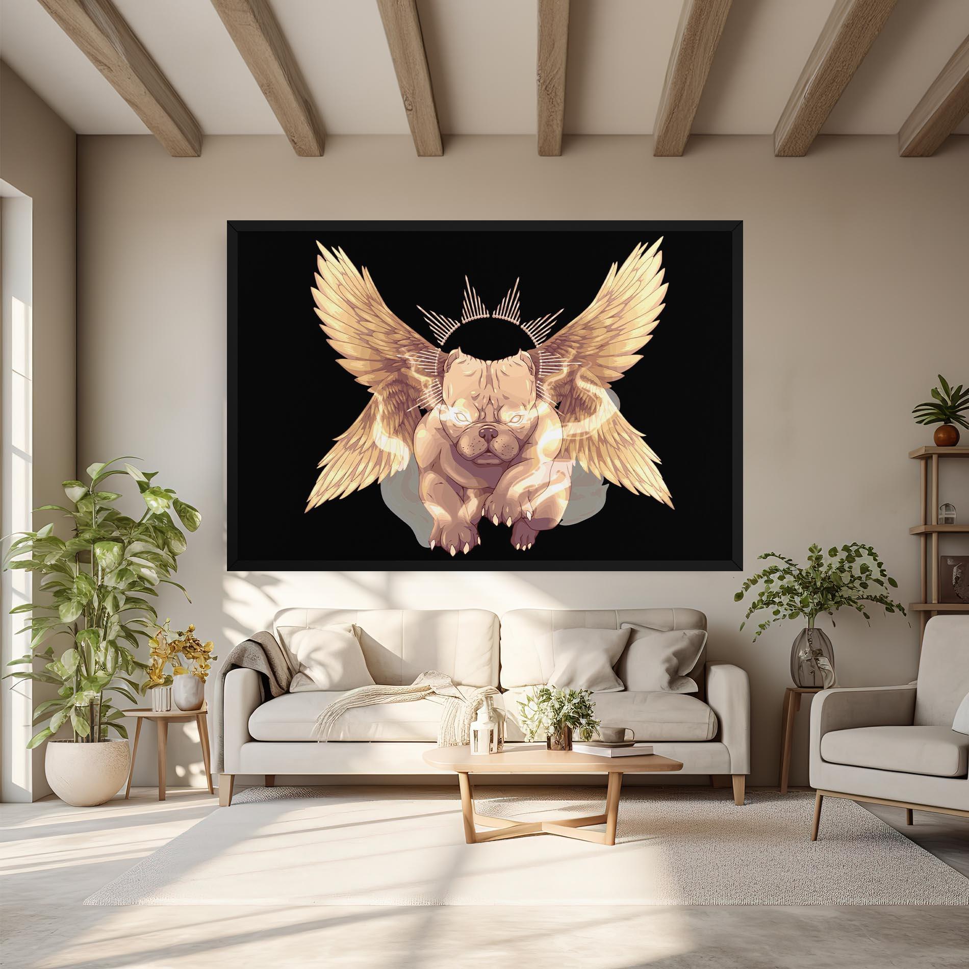 Tablou Canvas Angel Dog mockup 6