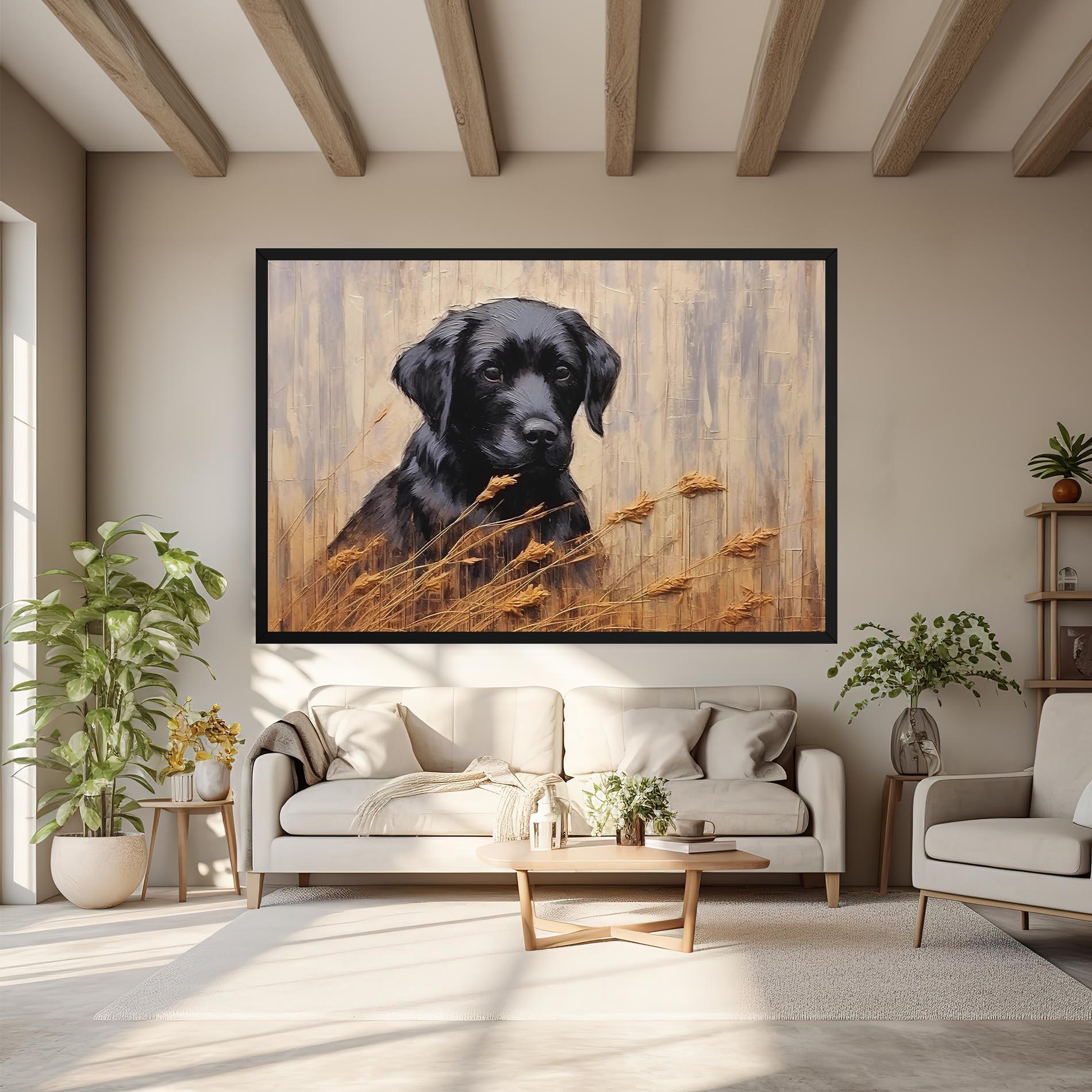 Tablou Canvas Black Dog Art mockup 6