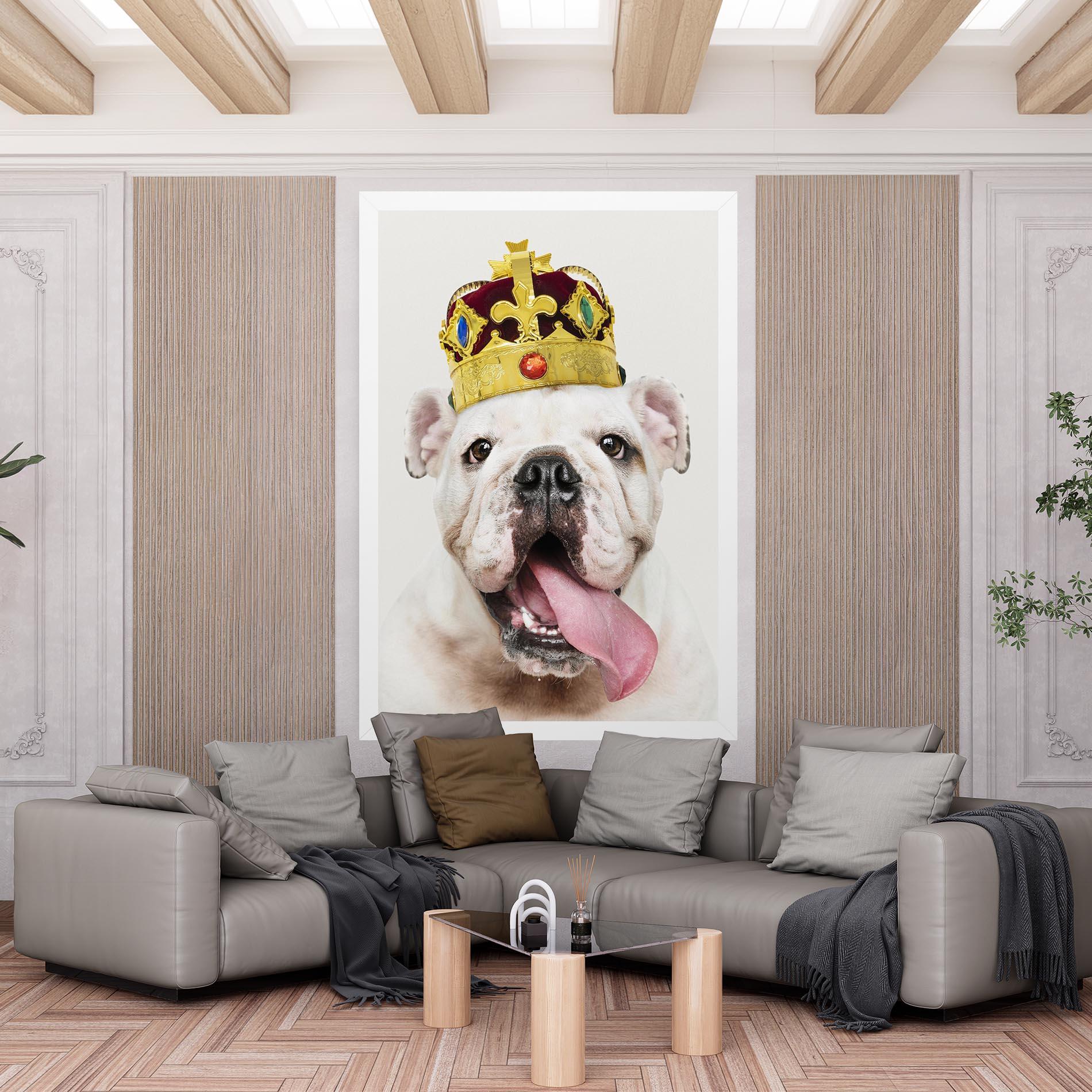 Tablou Canvas Bulldog Wearing Crown mockup 6
