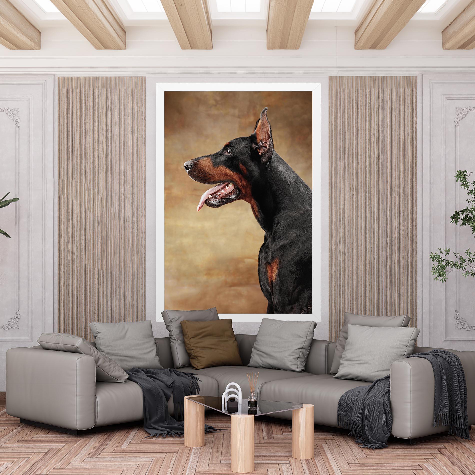 Tablou Canvas Doberman Pinscher mockup 6
