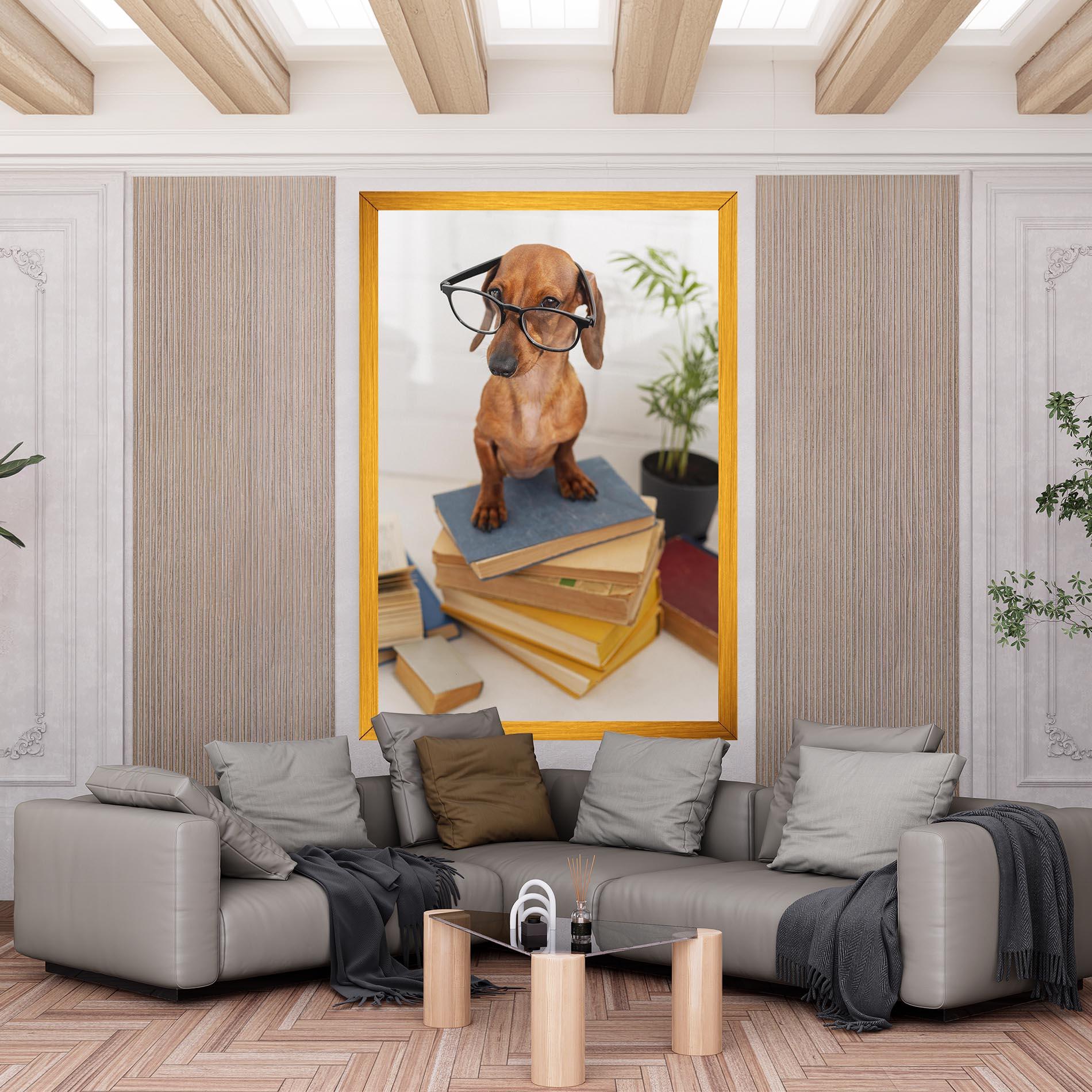 Tablou Canvas Books Cute Dog mockup 6