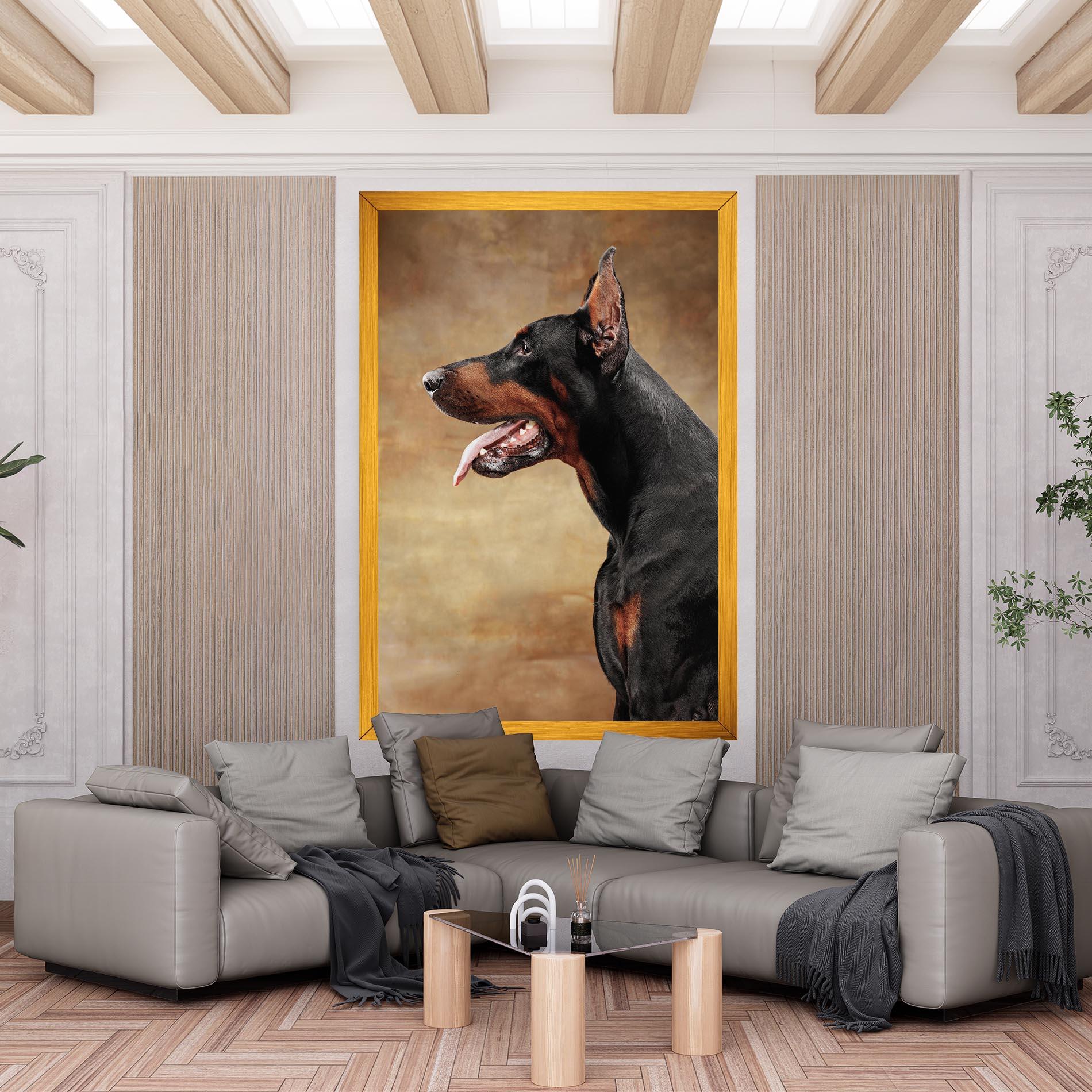 Tablou Canvas Doberman Pinscher mockup 6