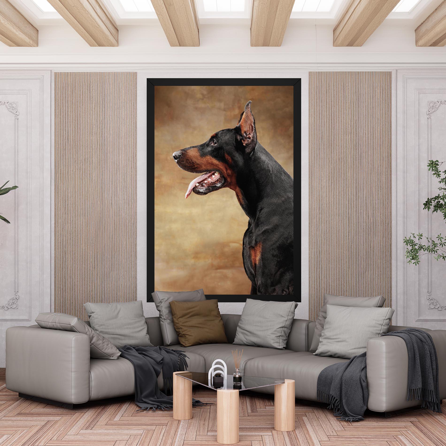 Tablou Canvas Doberman Pinscher mockup 6