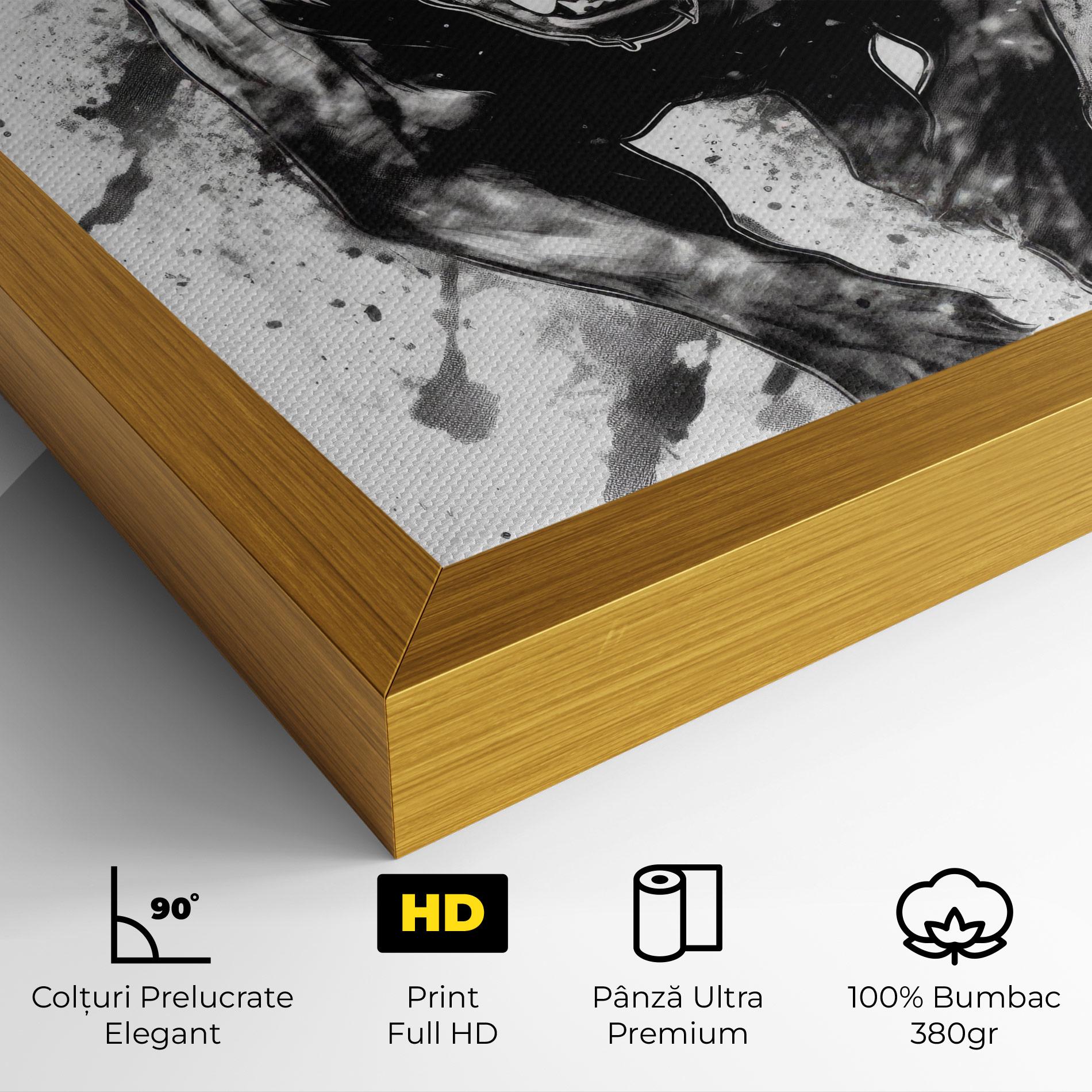 Tablou Canvas Angry Dog Jump mockup 4
