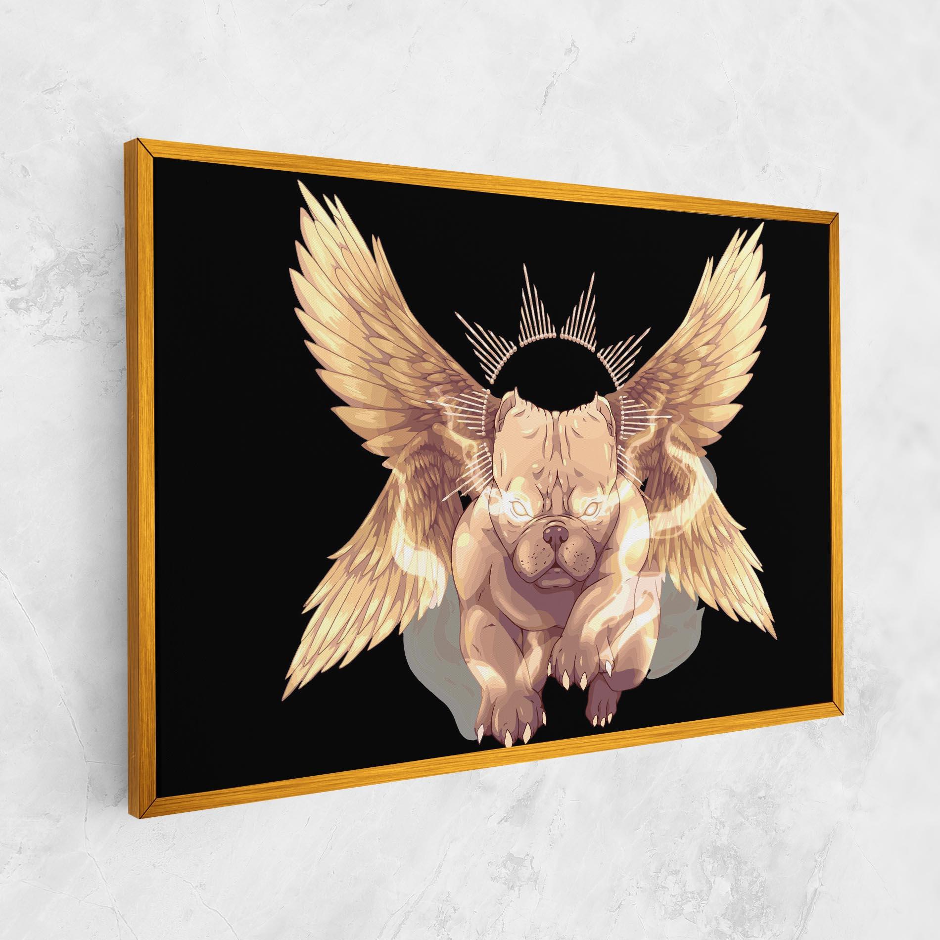 Tablou Canvas Angel Dog mockup 1