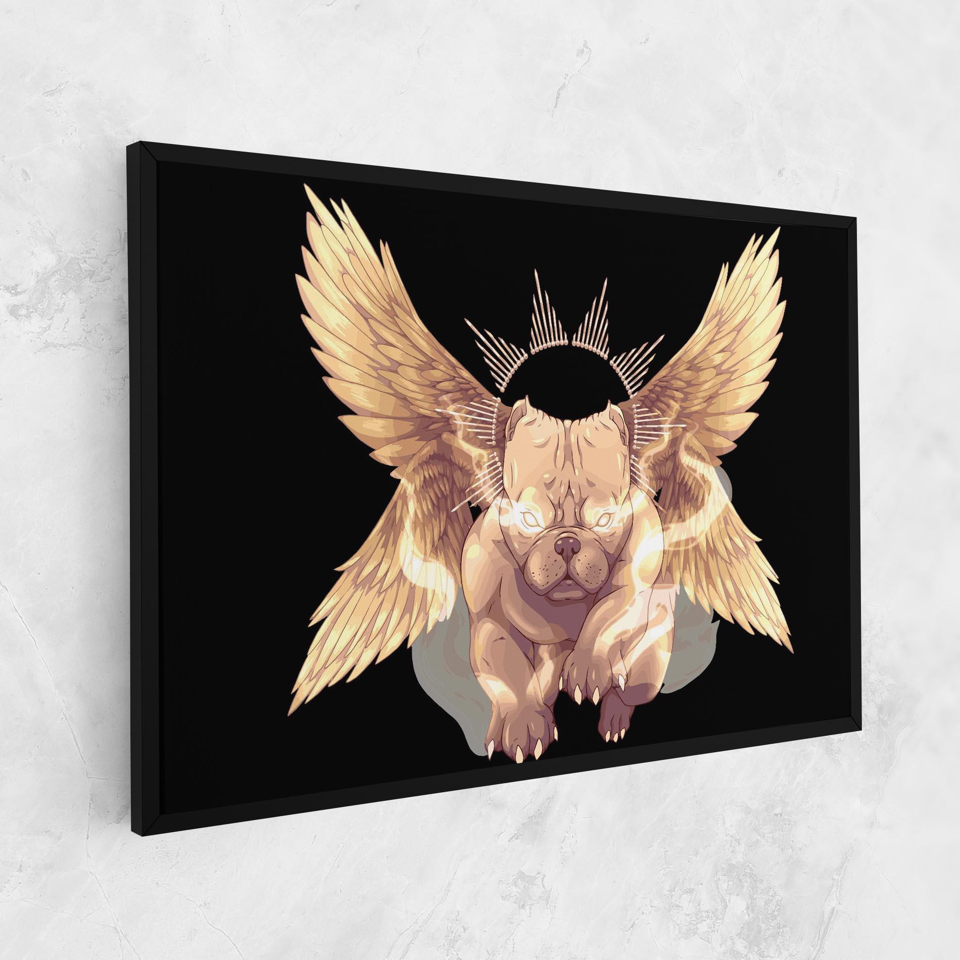 Tablou Canvas Angel Dog mockup 1